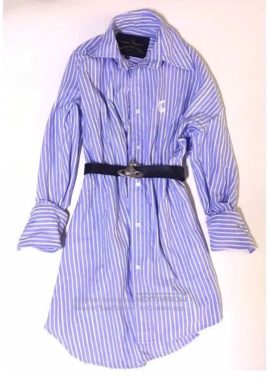Vivienne Westwood Vivienne Westwood Navy and white striped irregular collar Size XS / US 0-2 / IT 36-38 - 6 Thumbnail