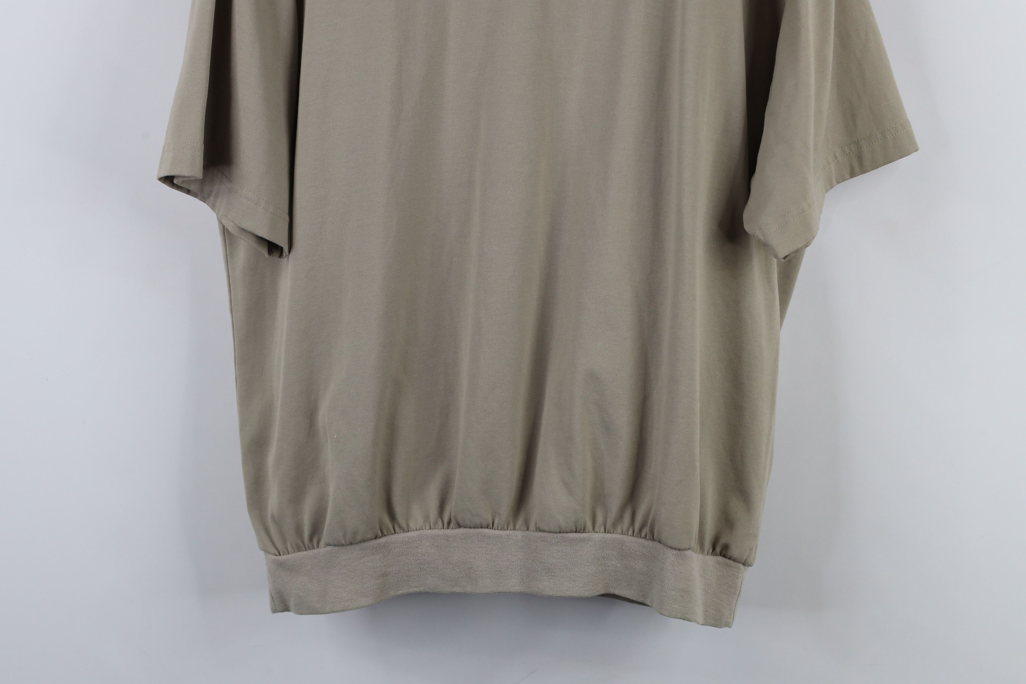 Vintage Vintage 90s Streetwear Ribbed Knit Pullover Polo Shirt Beige Size US M / EU 48-50 / 2 - 12 Thumbnail