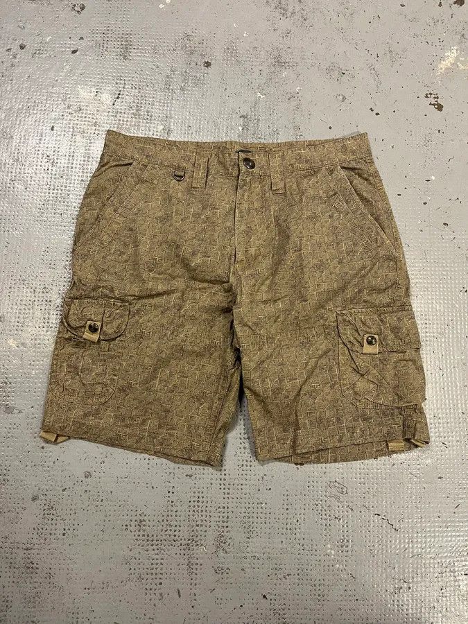 Armani Armani Pattern Beige Cargo Shorts Size US 31 - 1 Thumbnail