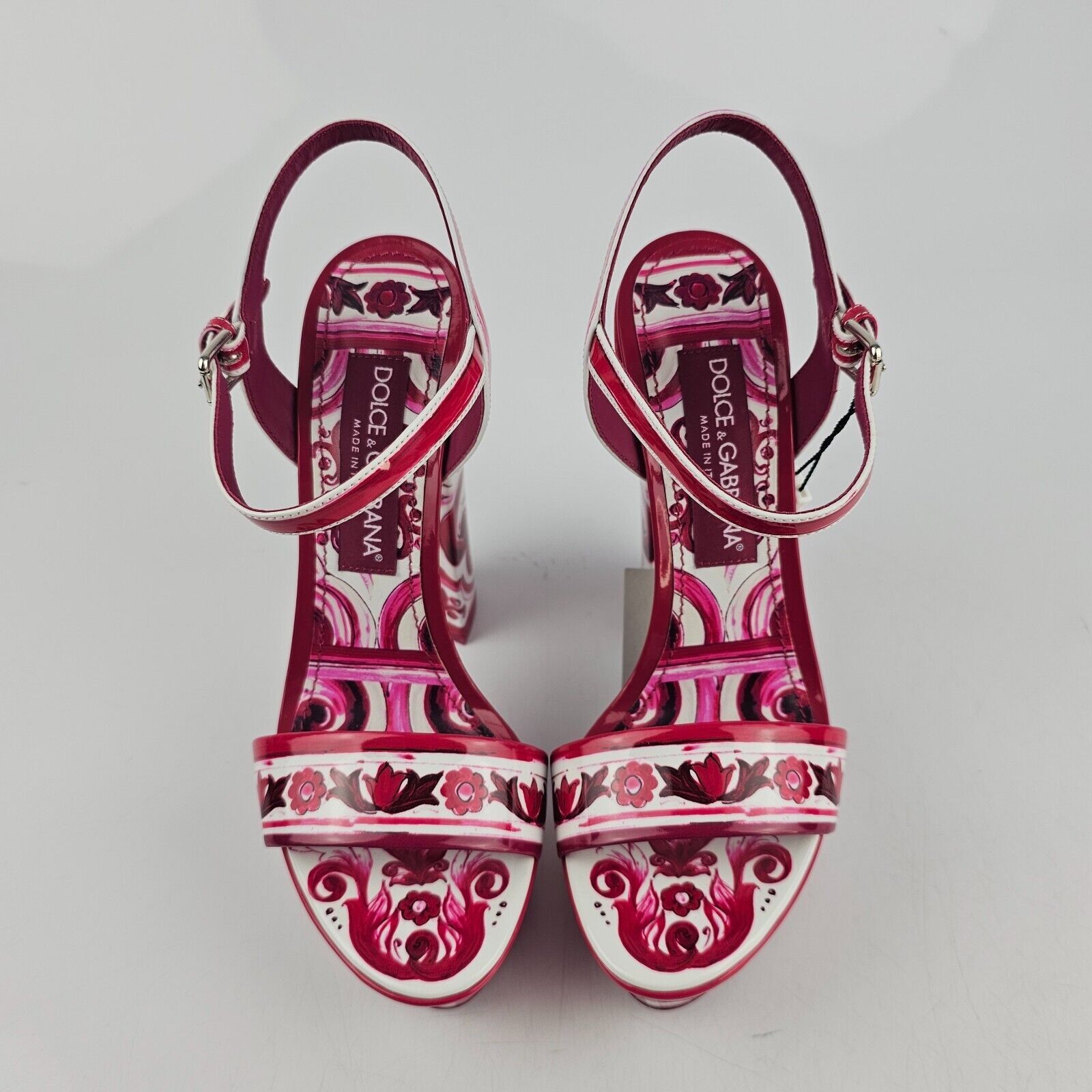 Dolce&Gabbana Keira Maiolica 105m Heeled Sandals New