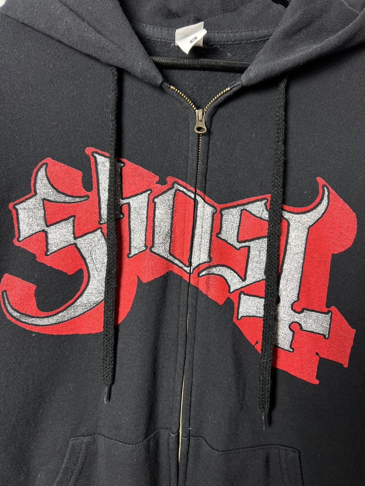 Band Tees Ghost Rare Back Printed Big Logo Zip Up Hoodie Size M Size US M / EU 48-50 / 2 - 8 Thumbnail
