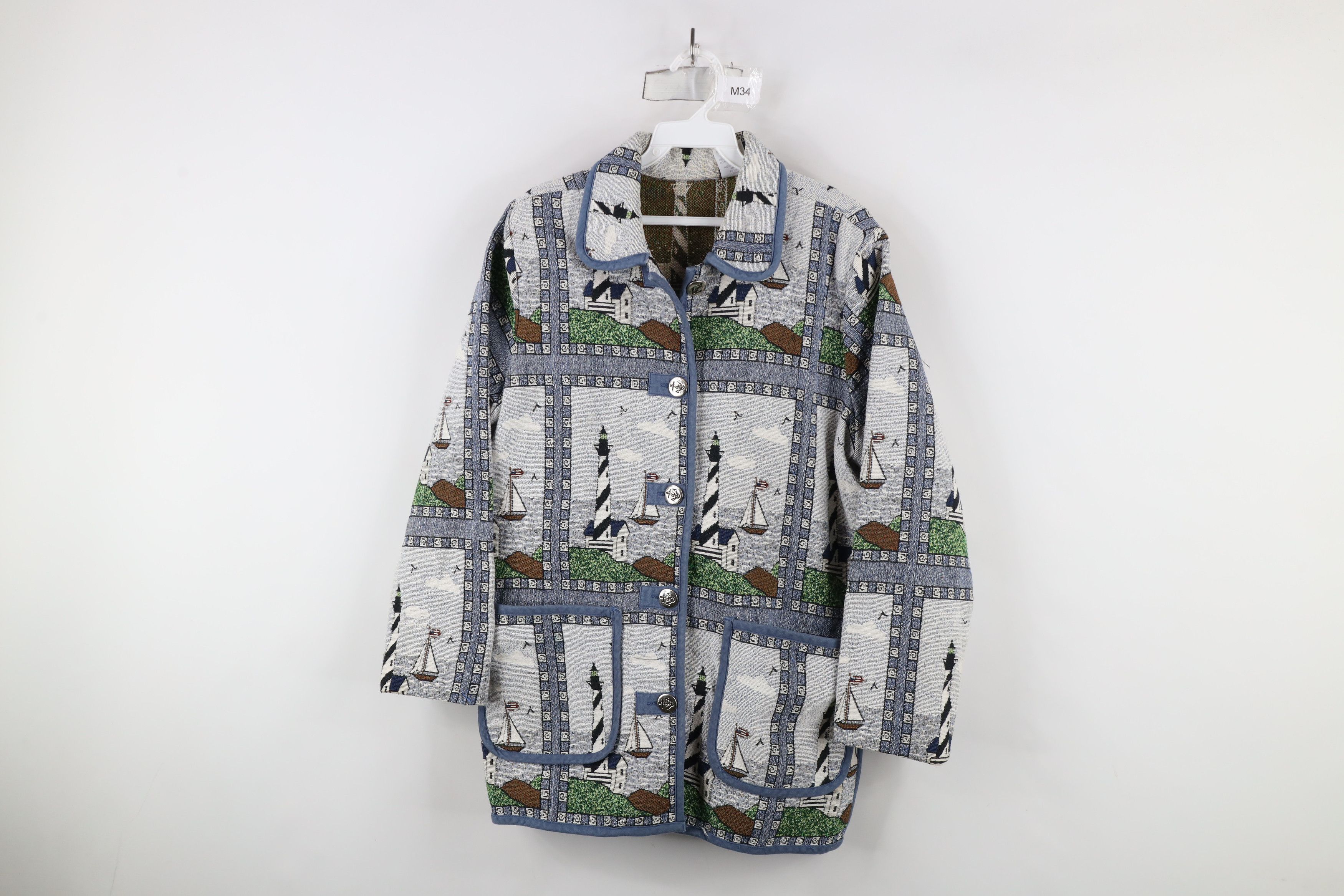 Vintage Vintage 90s Streetwear All Over Print Tapestry Jacket Size M / US 6-8 / IT 42-44 - 1 Thumbnail