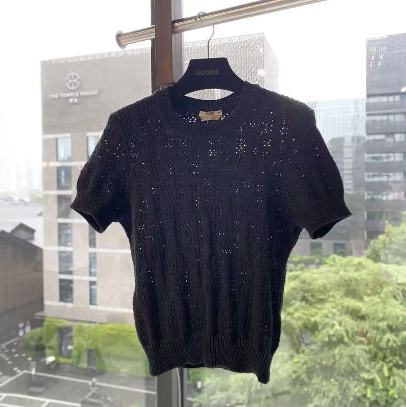 Fendi Black Cotton Women's T-Shirt 0089