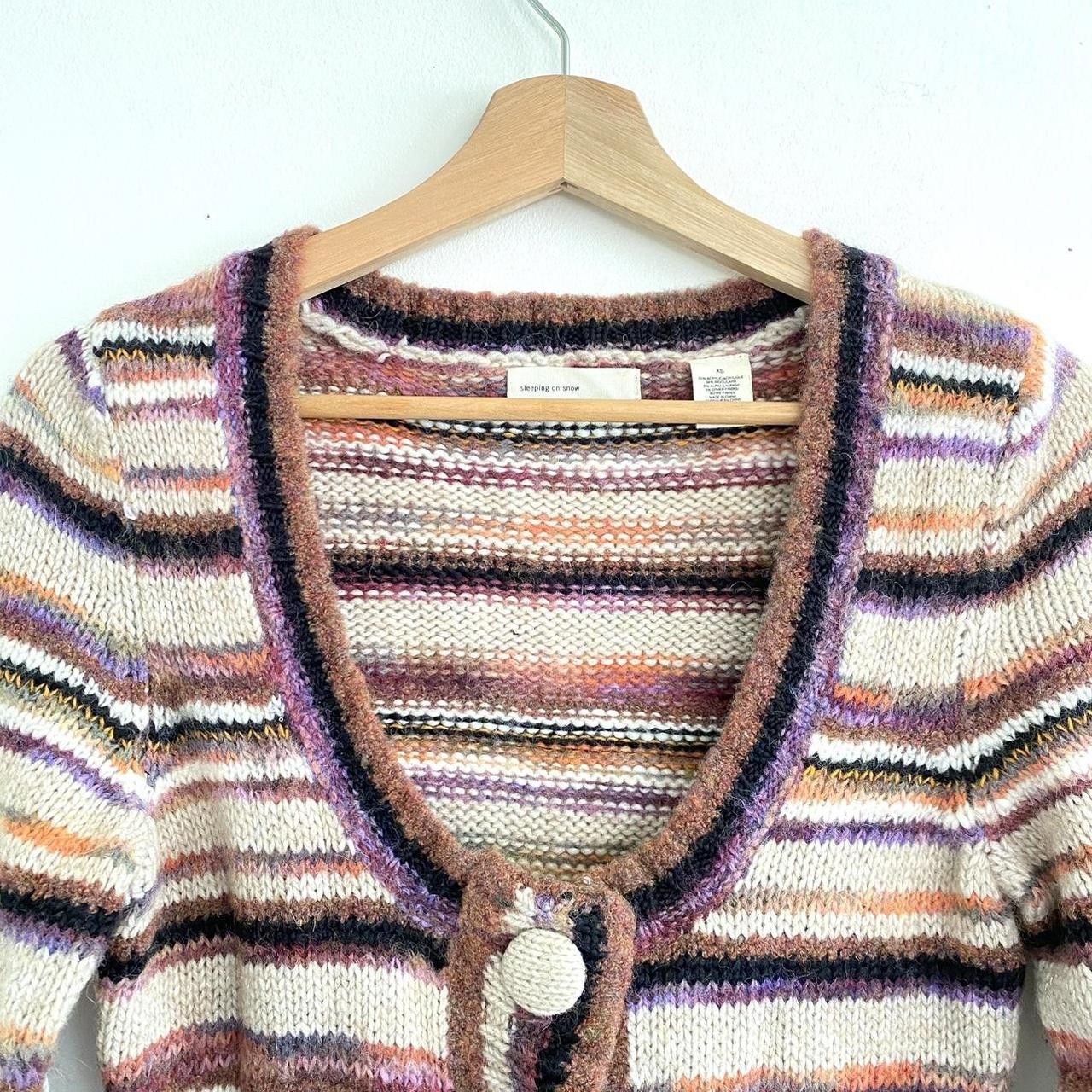 Anthropologie ANTHROPOLOGIE CREAM MULTICOLOR STRIPED SWEATER DRESS XS Size XS / US 0-2 / IT 36-38 - 6 Thumbnail