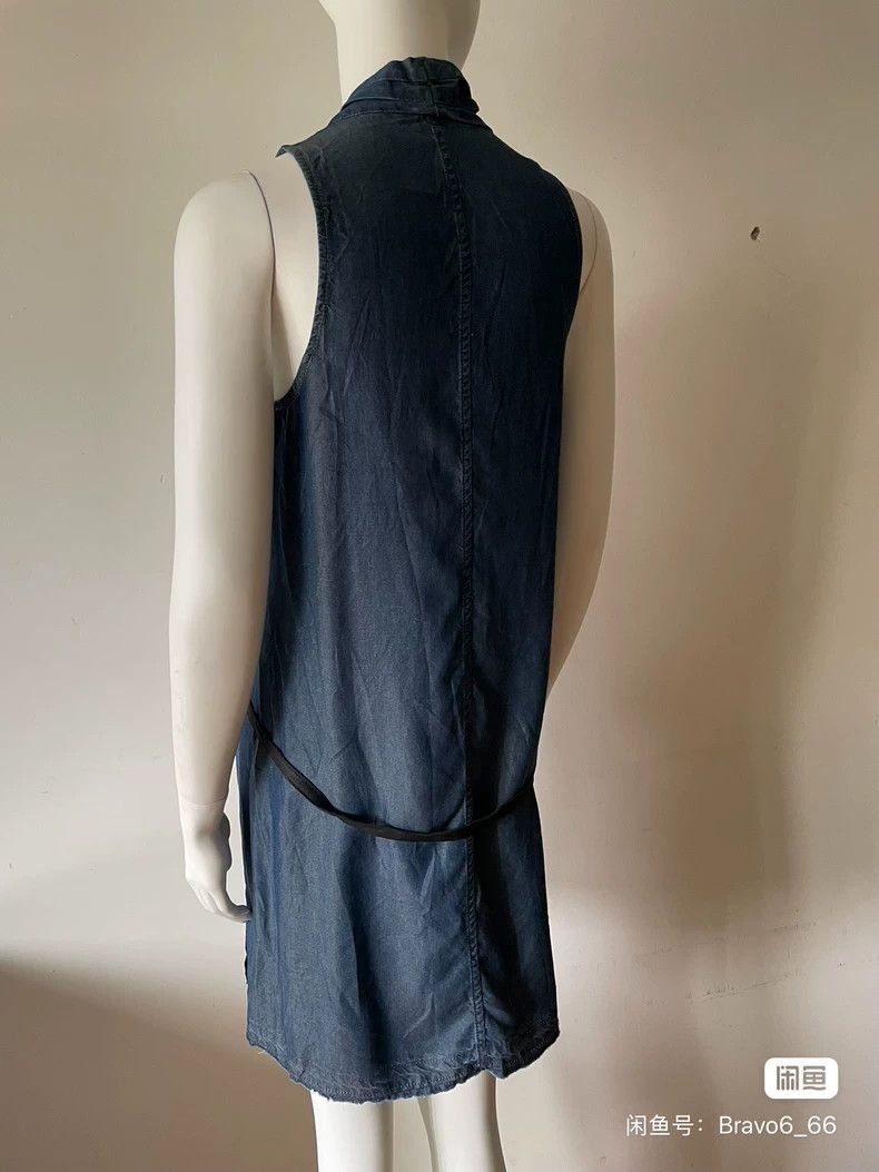 Helmut Lang HELMUT LANG size2 Blue pleated sheepskin dress Size S / US 4 / IT 40 - 4 Thumbnail