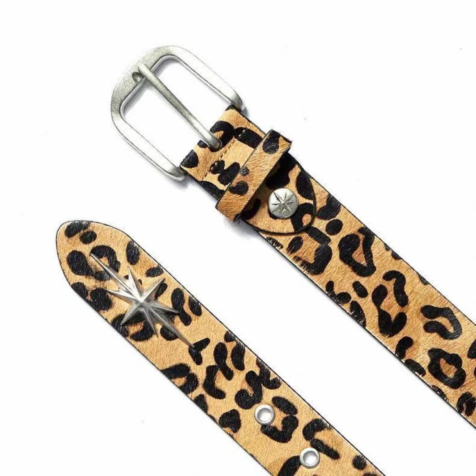 Vintage y2k Leopard Print Belt With Silver Buckle Size ONE SIZE - 3 Thumbnail