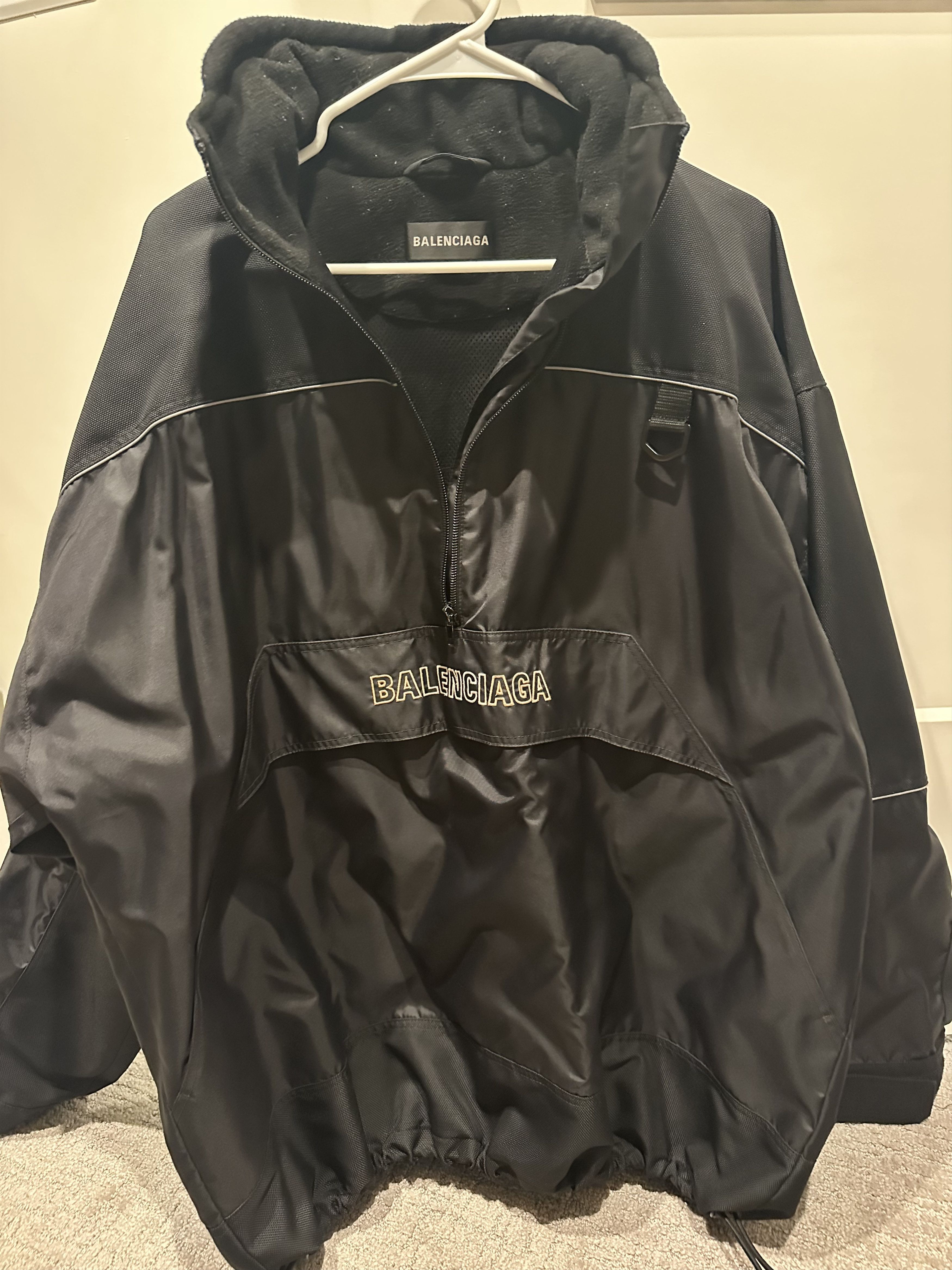 image of Balenciaga Windbreaker in Black, Men's (Size Small)