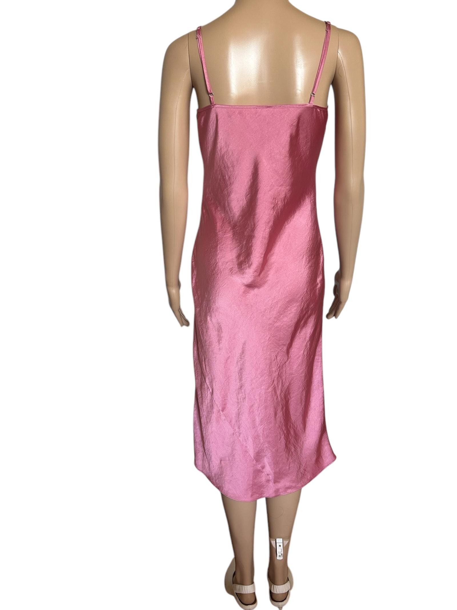 Designer Wilfred Pink Midi Slip Dress - Size XS Size XS / US 0-2 / IT 36-38 - 3 Thumbnail