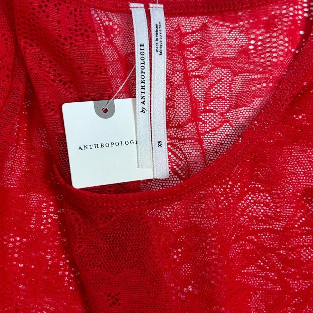 Designer Anthropologie l NWT The Harlowe Lace Bodysuit XS Size XS / US 0-2 / IT 36-38 - 7 Thumbnail