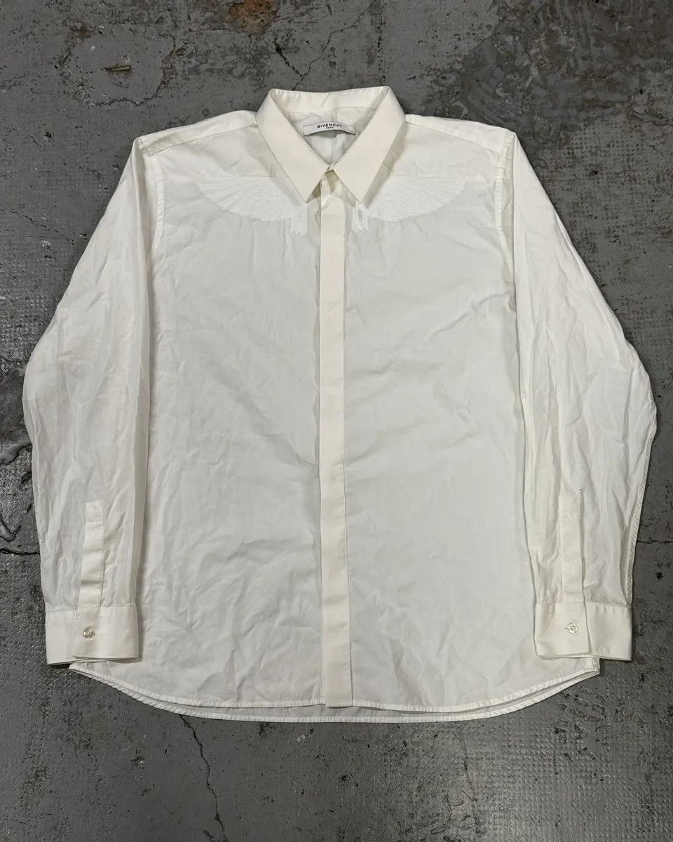 Givenchy SS2017 Givenchy Embroided Wings White Shirt by Riccardo Tisci Size US L / EU 52-54 / 3 - 1 Thumbnail