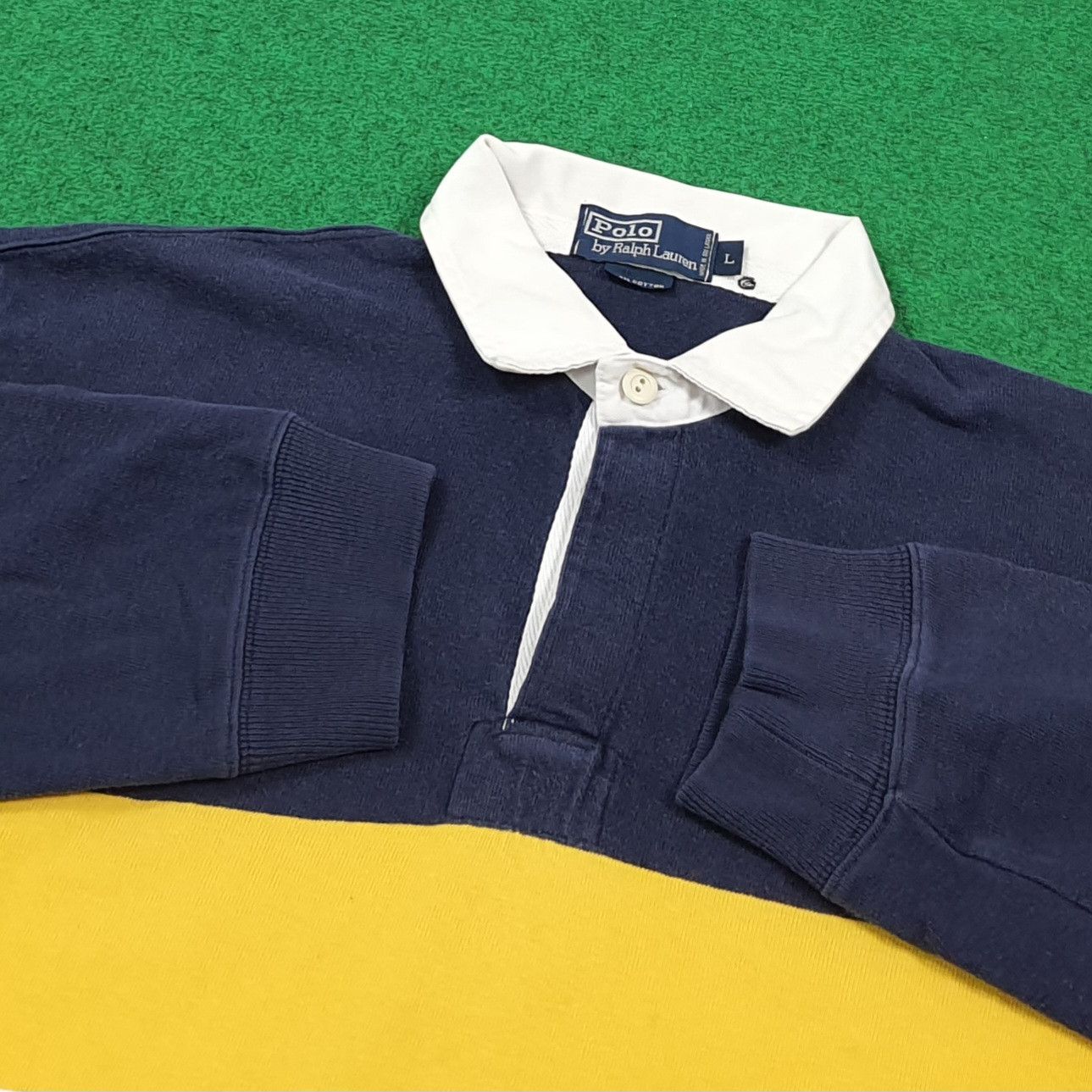 Polo Ralph Lauren Vintage Polo Ralph Lauren Striped Rugby Sweatshirt E1N17 Size US L / EU 52-54 / 3 - 4 Thumbnail