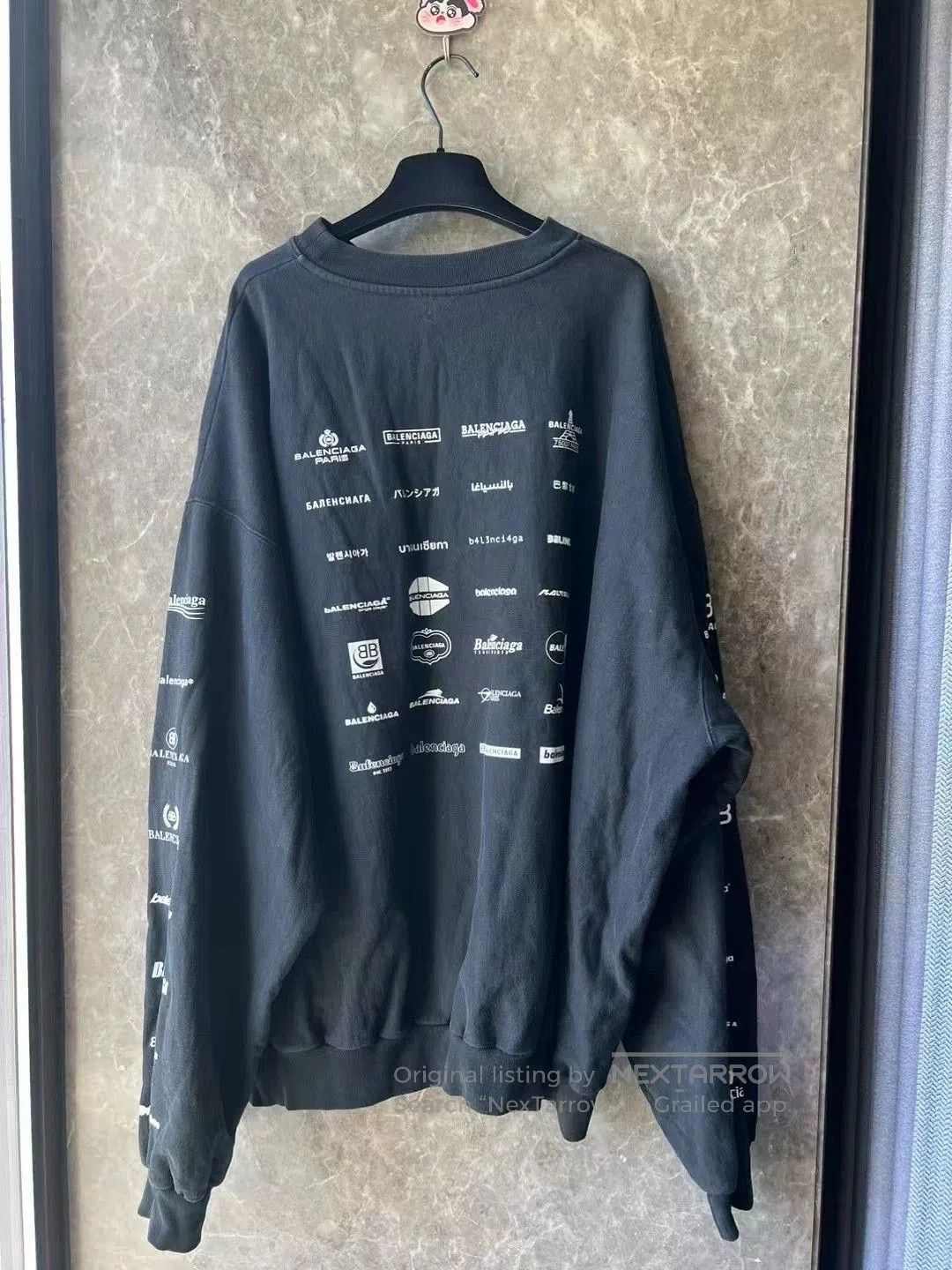 Balenciaga Balenciaga All-Over Logo Sweatshirt. Size US M / EU 48-50 / 2 - 2 Thumbnail