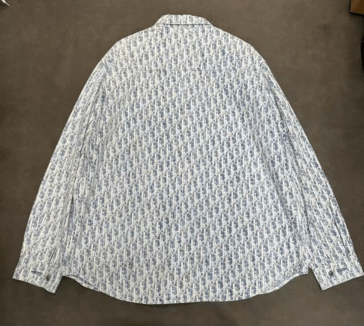 Dior Sz 44 Dior Logo Print Monogram Denim Shirt Jacket-2507 Size US S / EU 44-46 / 1 - 6 Thumbnail