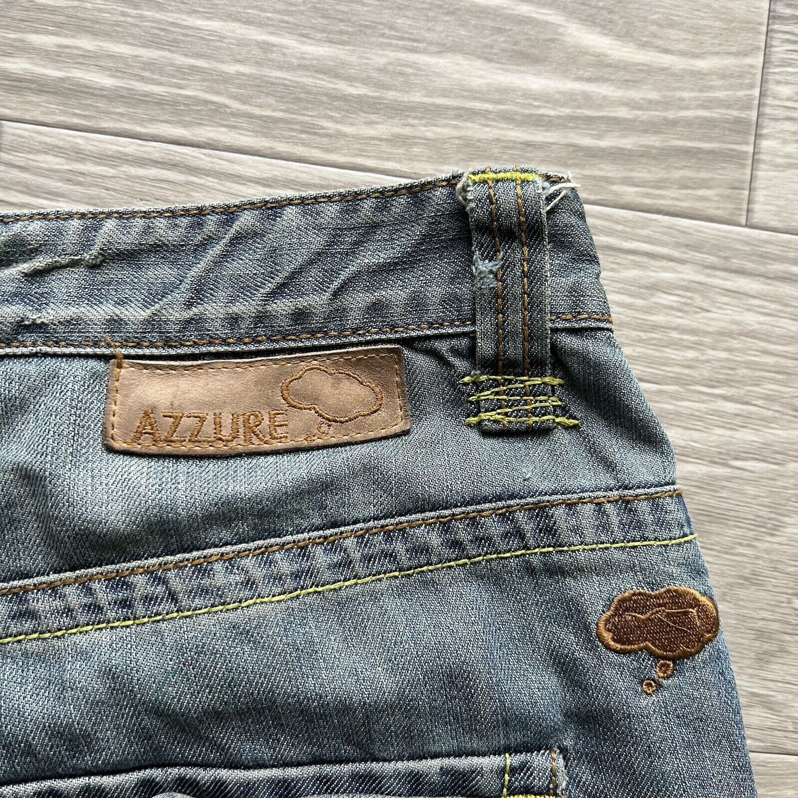 Other Vintage Y2k Azzure Shorts Mens 36 Blue BaggyDenim Jorts Size US 36 / EU 52 - 3 Thumbnail