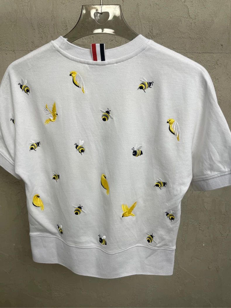 Thom Browne Thom Browne White bumblebee bee embroidery short sleeves Size XS / US 0-2 / IT 36-38 - 3 Thumbnail