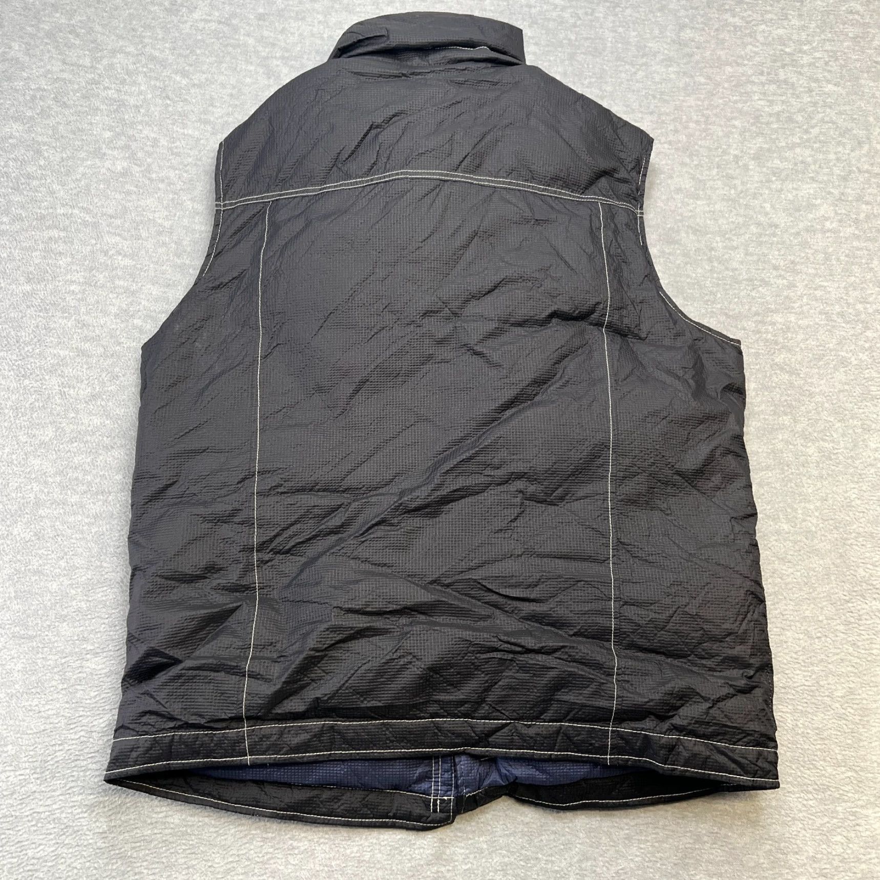 JET LAG Vest Jacket Puffer Down 2XL Black Mens Adult Short Nylon Lined Full Zip Pockets Winter