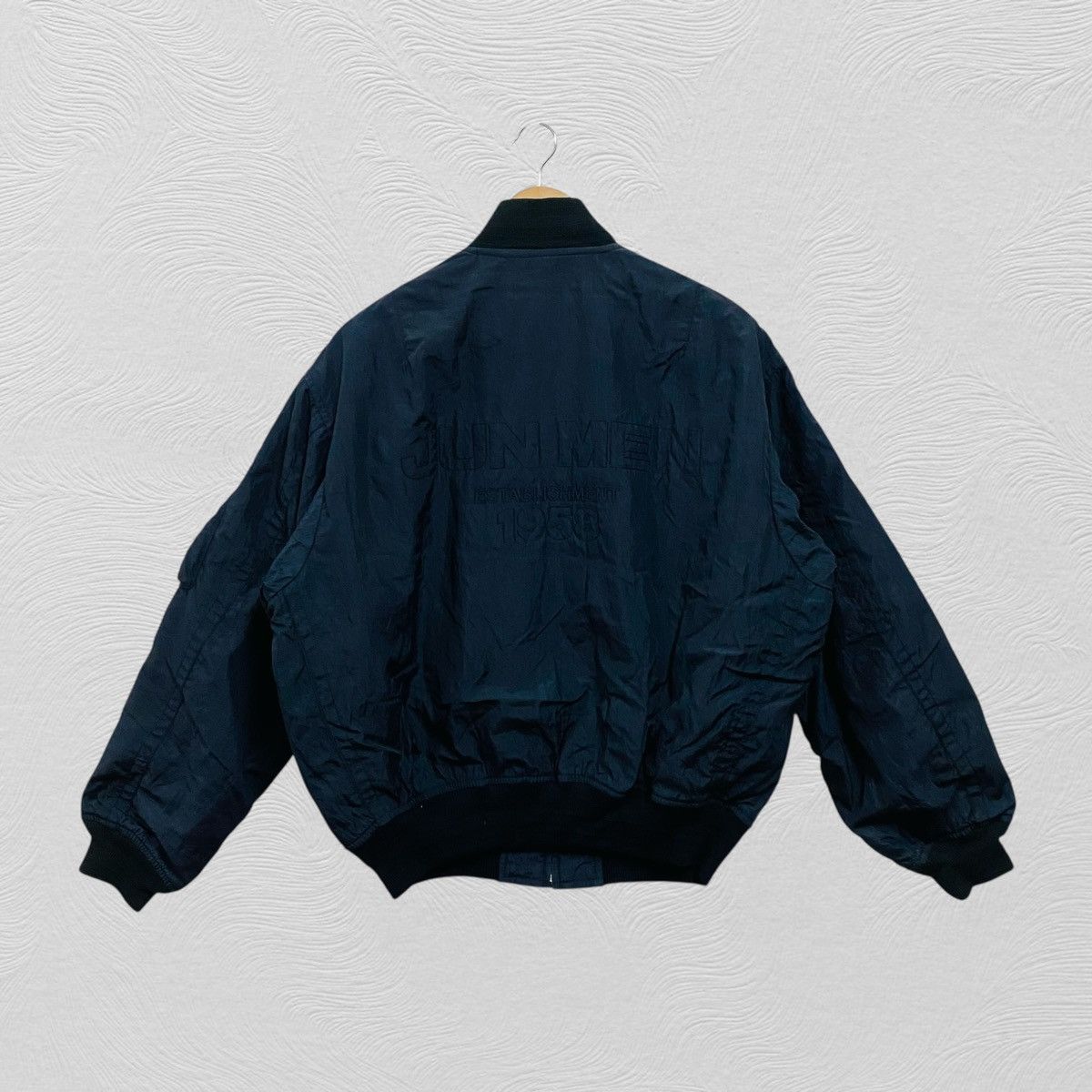 Japanese Brand Vintage 90s jun men bomber jacket spellout big logo Size US XL / EU 56 / 4 - 1 Thumbnail