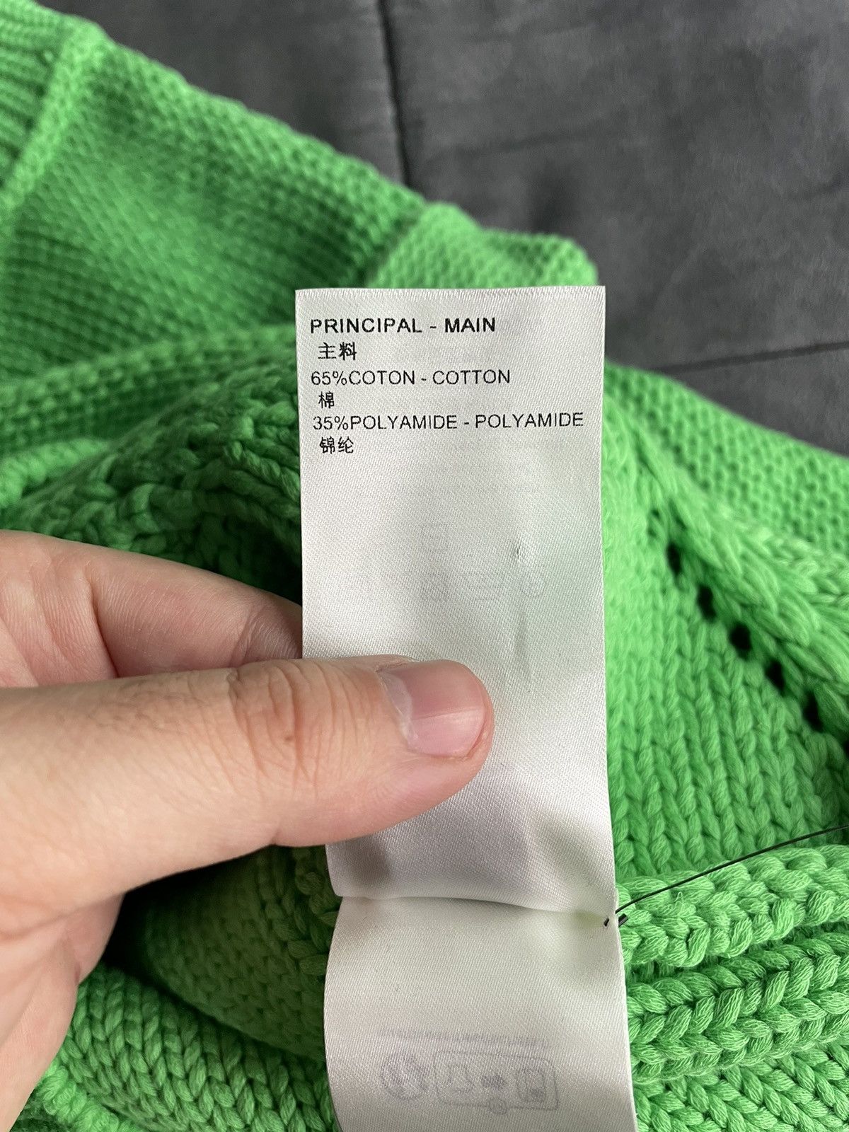 Louis Vuitton Louis Vuitton Green Flower Monogram Hand-Knit Sweater Size US L / EU 52-54 / 3 - 10 Thumbnail