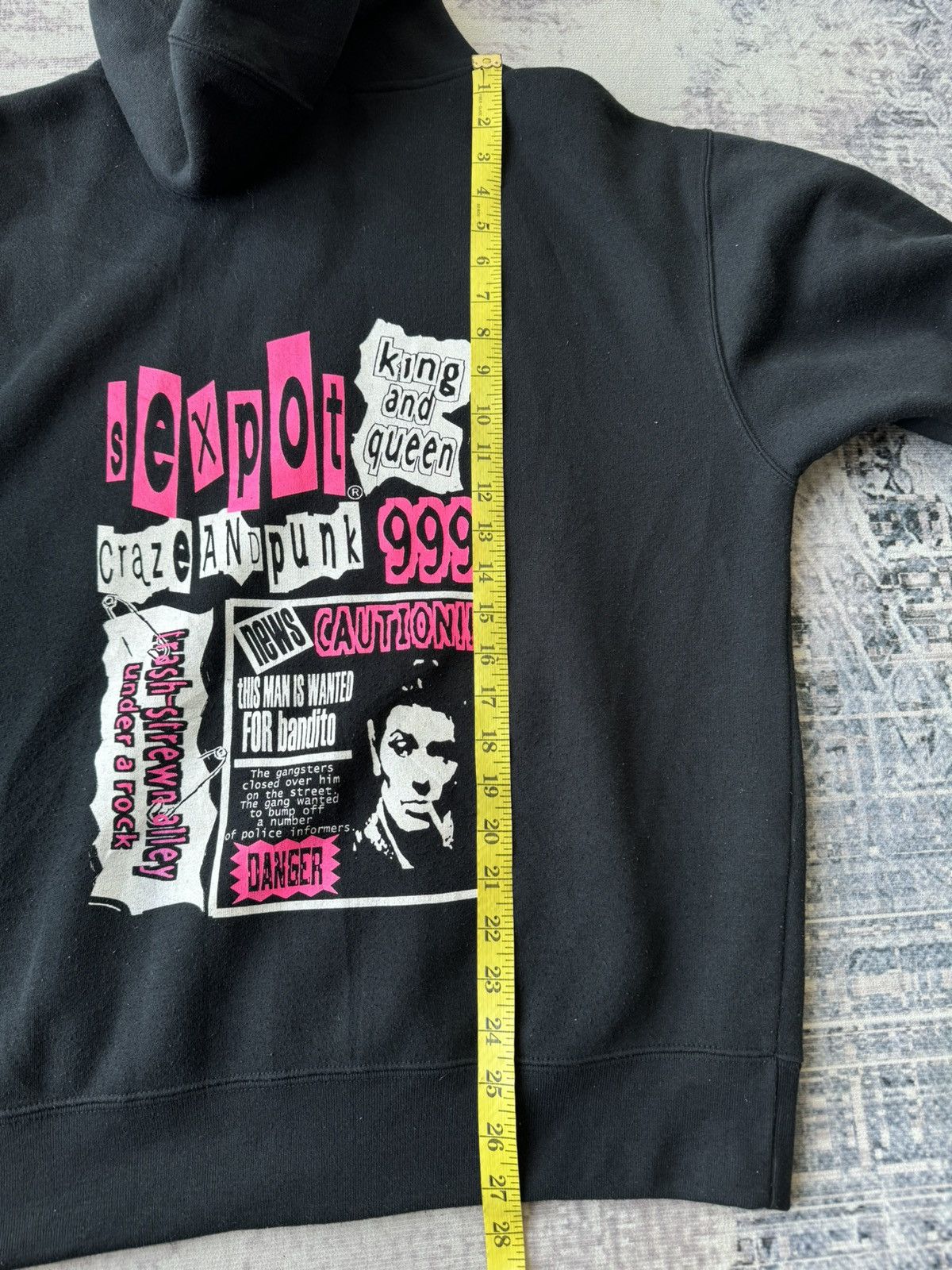 Japanese Brand Sex Pot Revenge Punk Riot Poem Chain Laces Hoodies Size US L / EU 52-54 / 3 - 16 Thumbnail