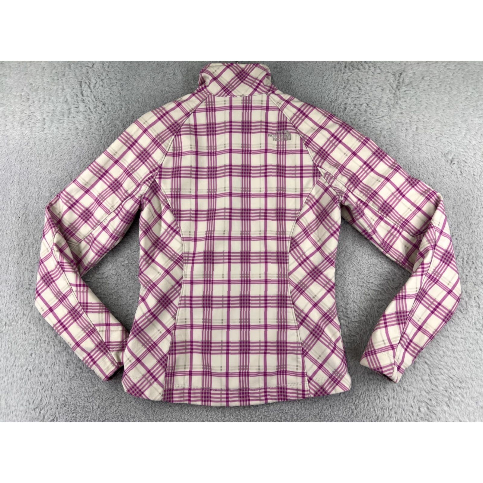 The North Face The North Face Jacket Womens XS Purple Plaid Fleece Lined Mock Neck Zip Open Front Casual Regular Fit Women’s Jacket Size XS / US 0-2 / IT 36-38 - 2 Thumbnail
