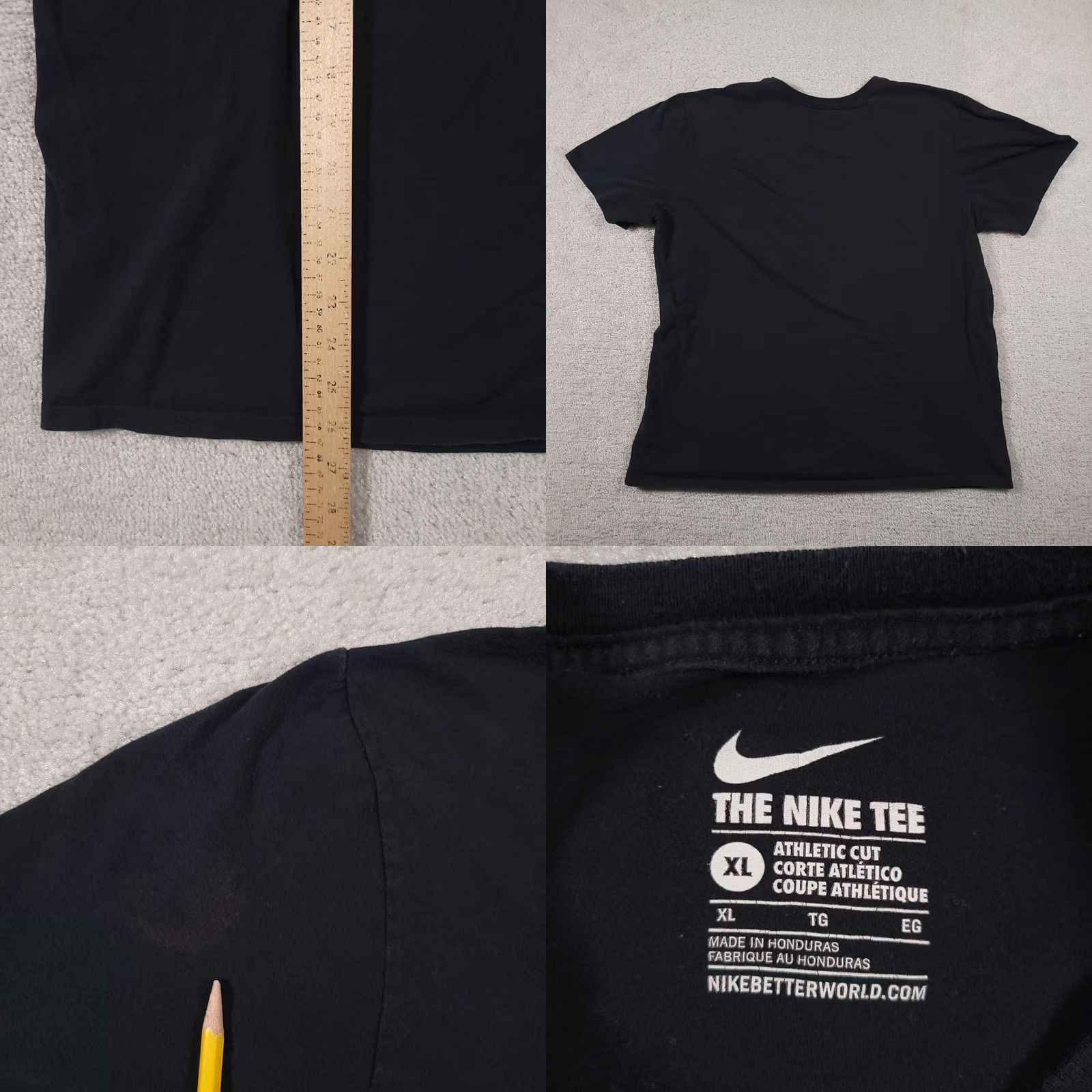 Nike Nike Tee T-Shirt Men XL Graphic Big Logo Black Swoosh Athletic Cut Grunge Size US XL / EU 56 / 4 - 8 Thumbnail