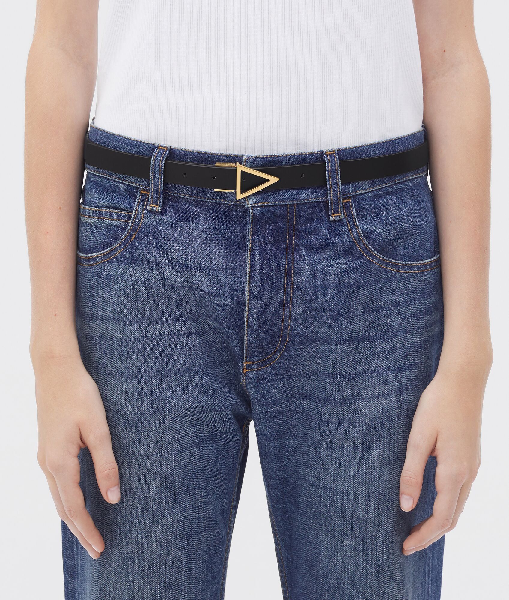 Bottega Veneta o1n1vont0425 Size: 85 / Triangle Belt in Black/Parakeet Size ONE SIZE - 5 Thumbnail