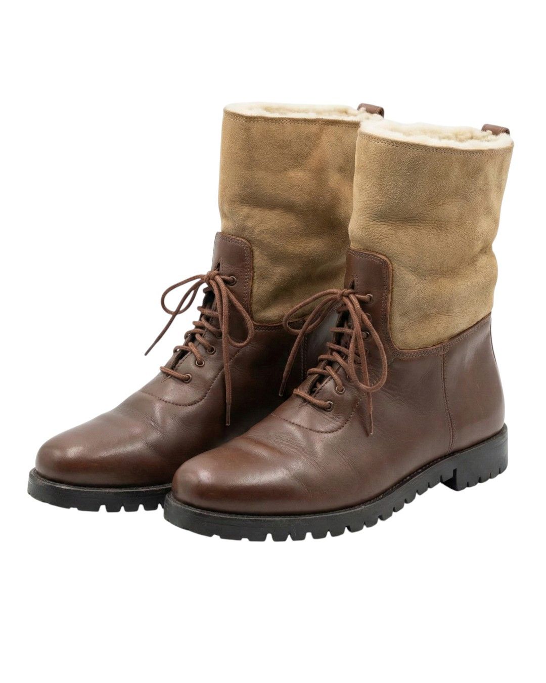 Yves Saint Laurent SHEARLING COMBAT BOOTS Size US 9 / EU 42 - 1 Thumbnail