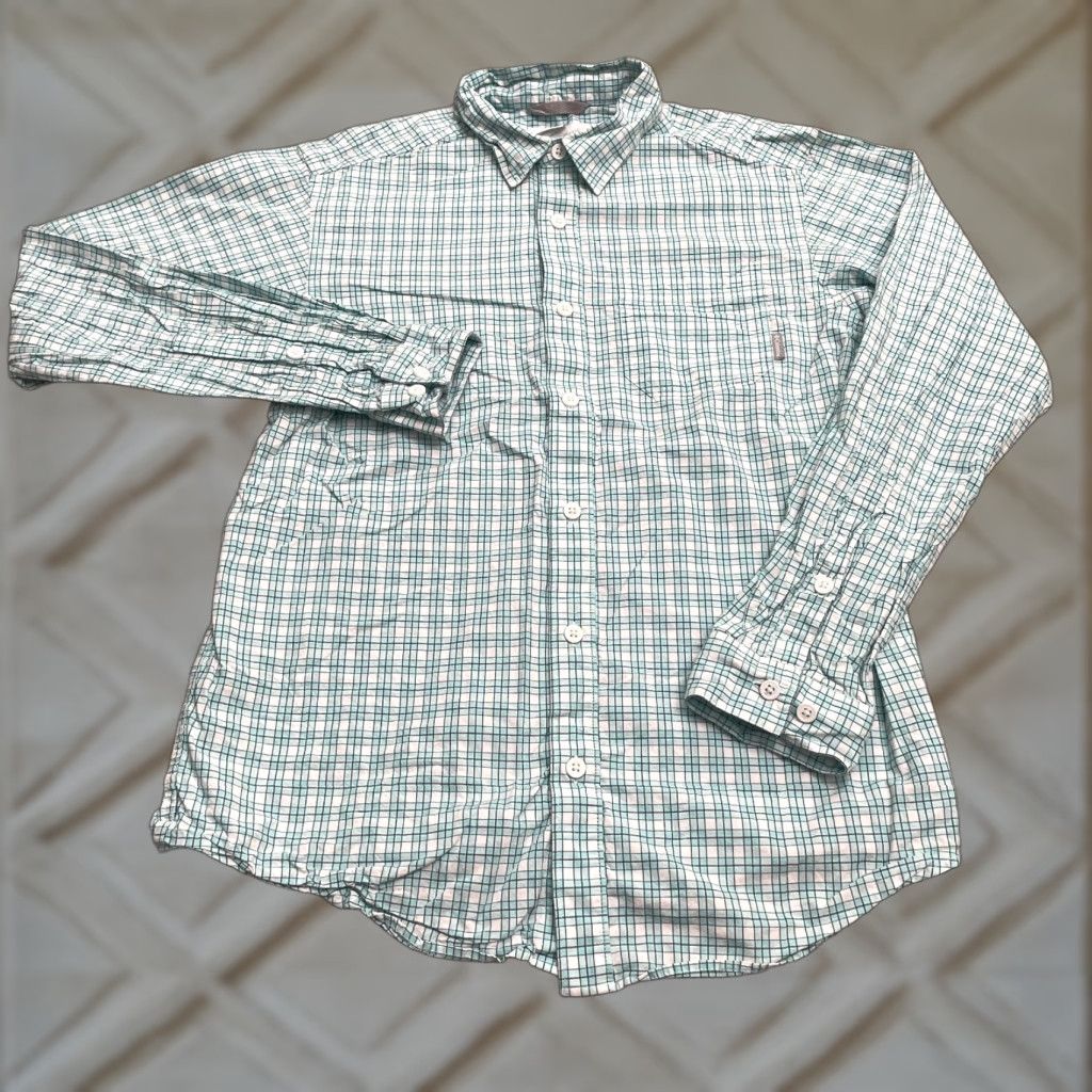 Vintage Columbia Button-Down Shirt Mens Small Green Plaid Long Sleeve Cotton Outdoor Top Size US S / EU 44-46 / 1 - 1 Thumbnail