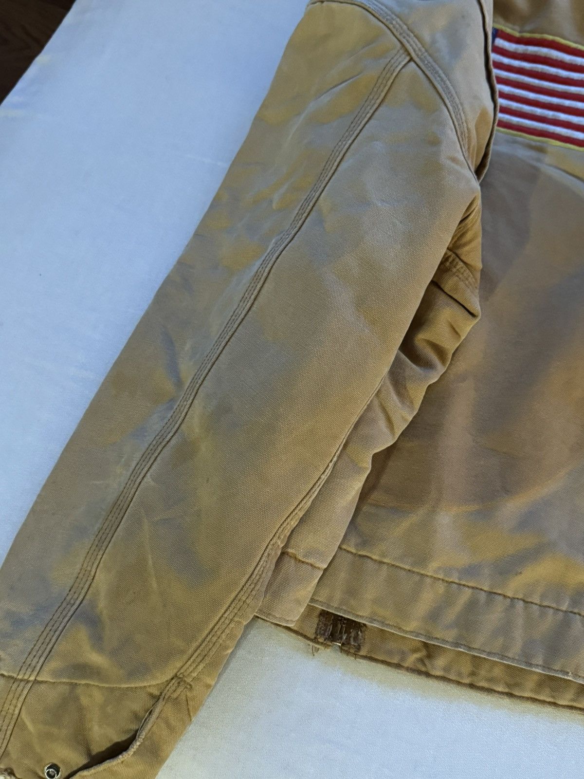 Carhartt Vintage Carhartt Detroit Jacket Blanket Lined Tan Brown USA Size US S / EU 44-46 / 1 - 15 Thumbnail