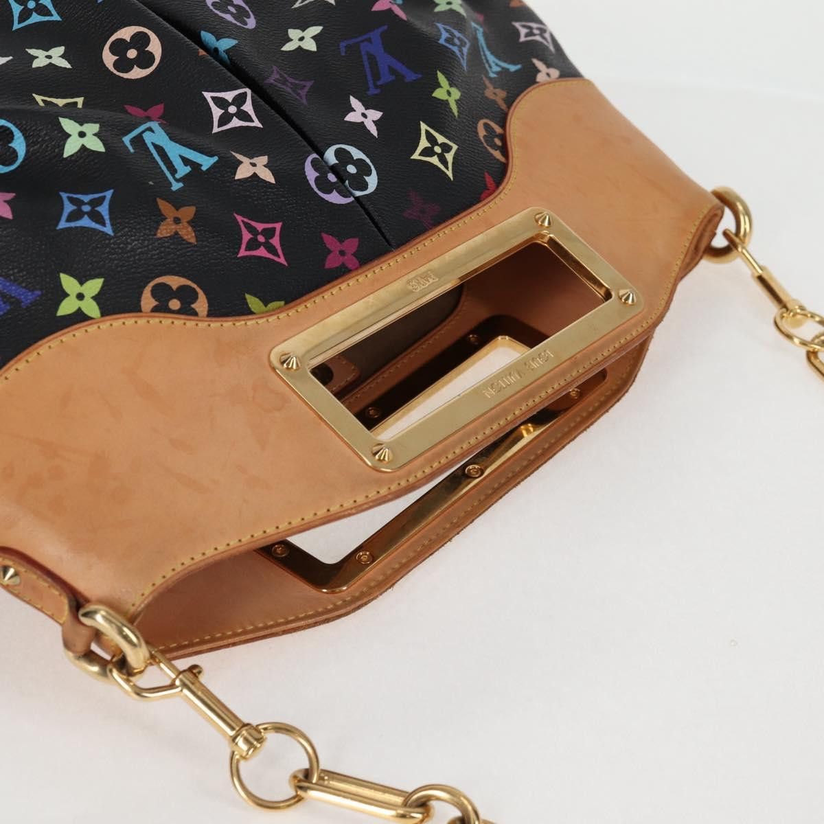 Louis Vuitton LOUIS VUITTON Monogram Multicolor Judy MM Bag Black M40256 Size ONE SIZE - 6 Thumbnail