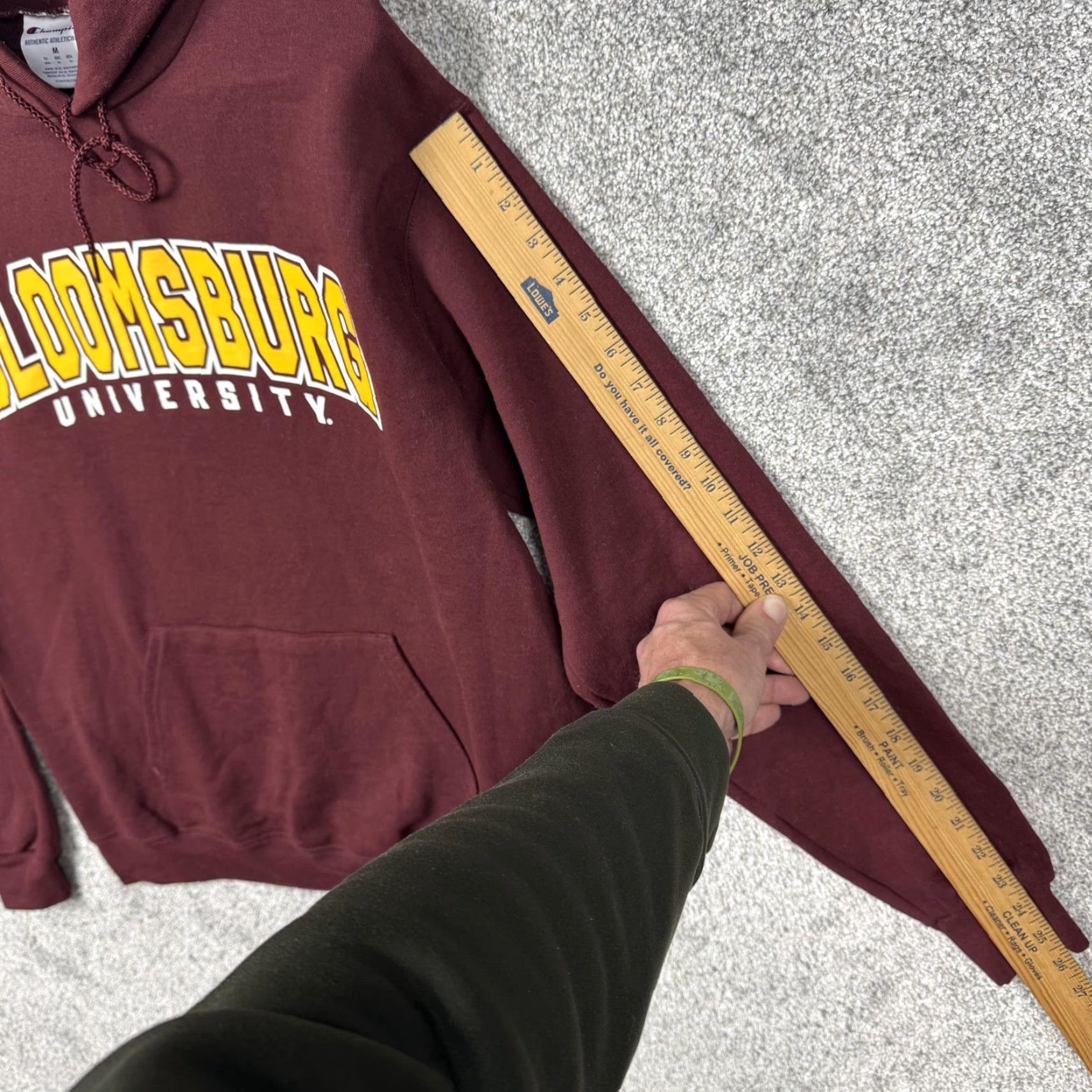 Champion Champion Bloomsburg University Hoodie Mens Medium Maroon Red Fleece Sweatshirt Size US M / EU 48-50 / 2 - 3 Thumbnail