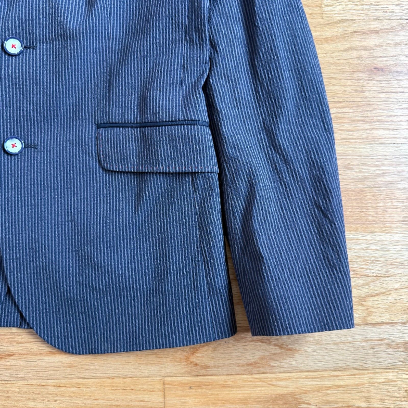 Ted Baker Ted Baker London Men's Blue Textured Blazer Size US S / EU 44-46 / 1 - 13 Thumbnail