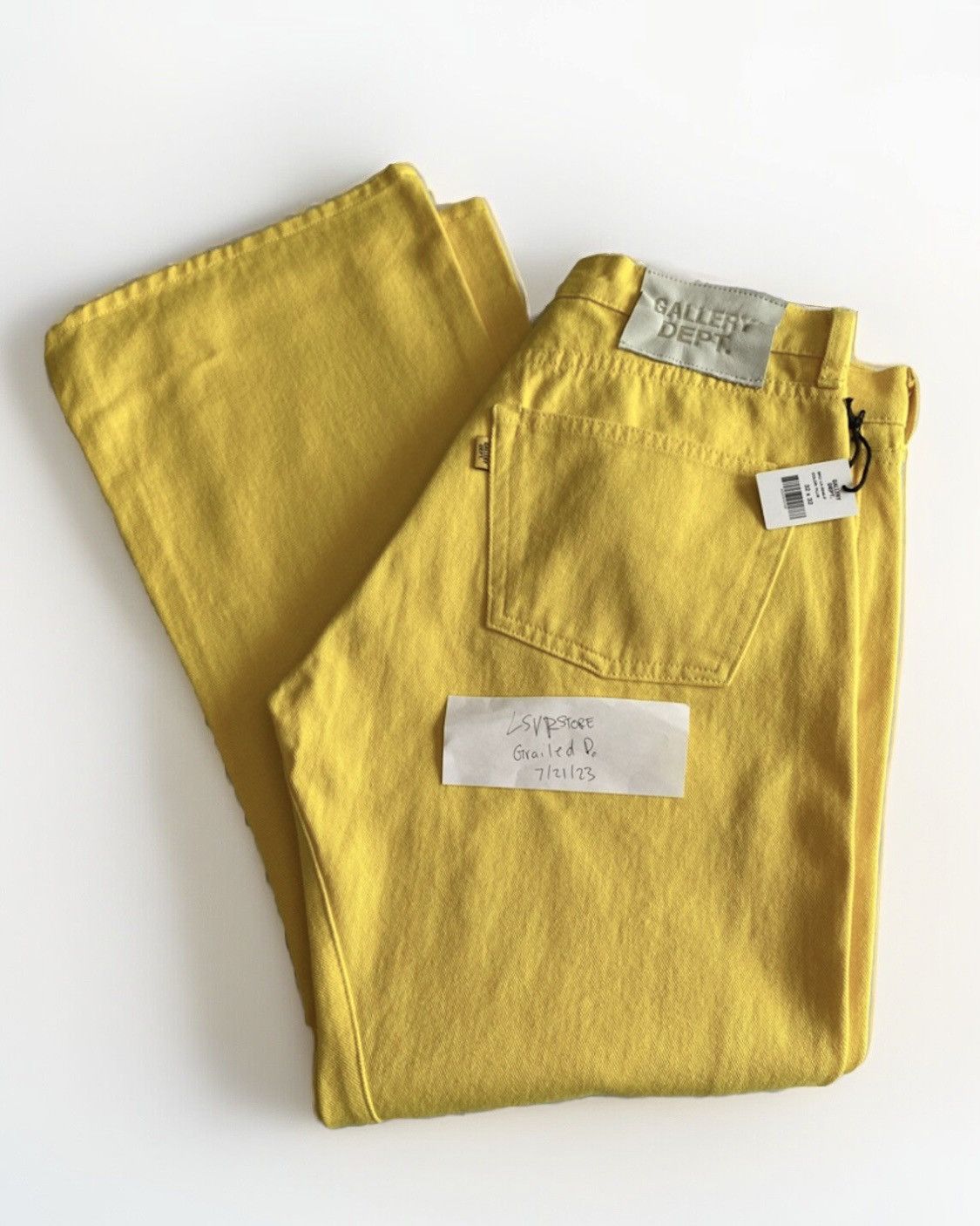 Gallery Dept. Logan Flare Jean Yellow 32x32