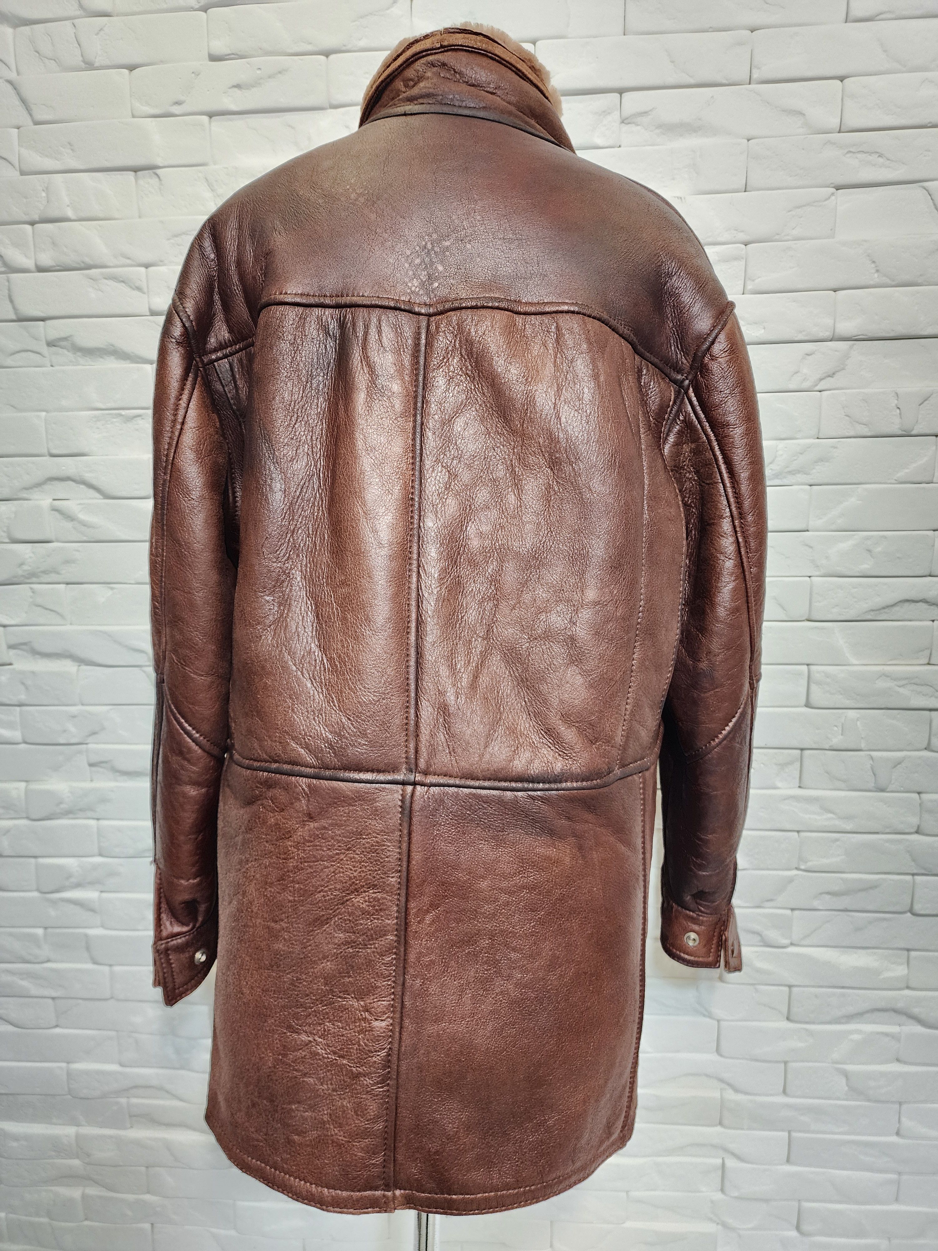 Genuine Leather Brown Sheepskin Coat: Men's Genuine Fur Winter Jacket Size US L / EU 52-54 / 3 - 5 Thumbnail