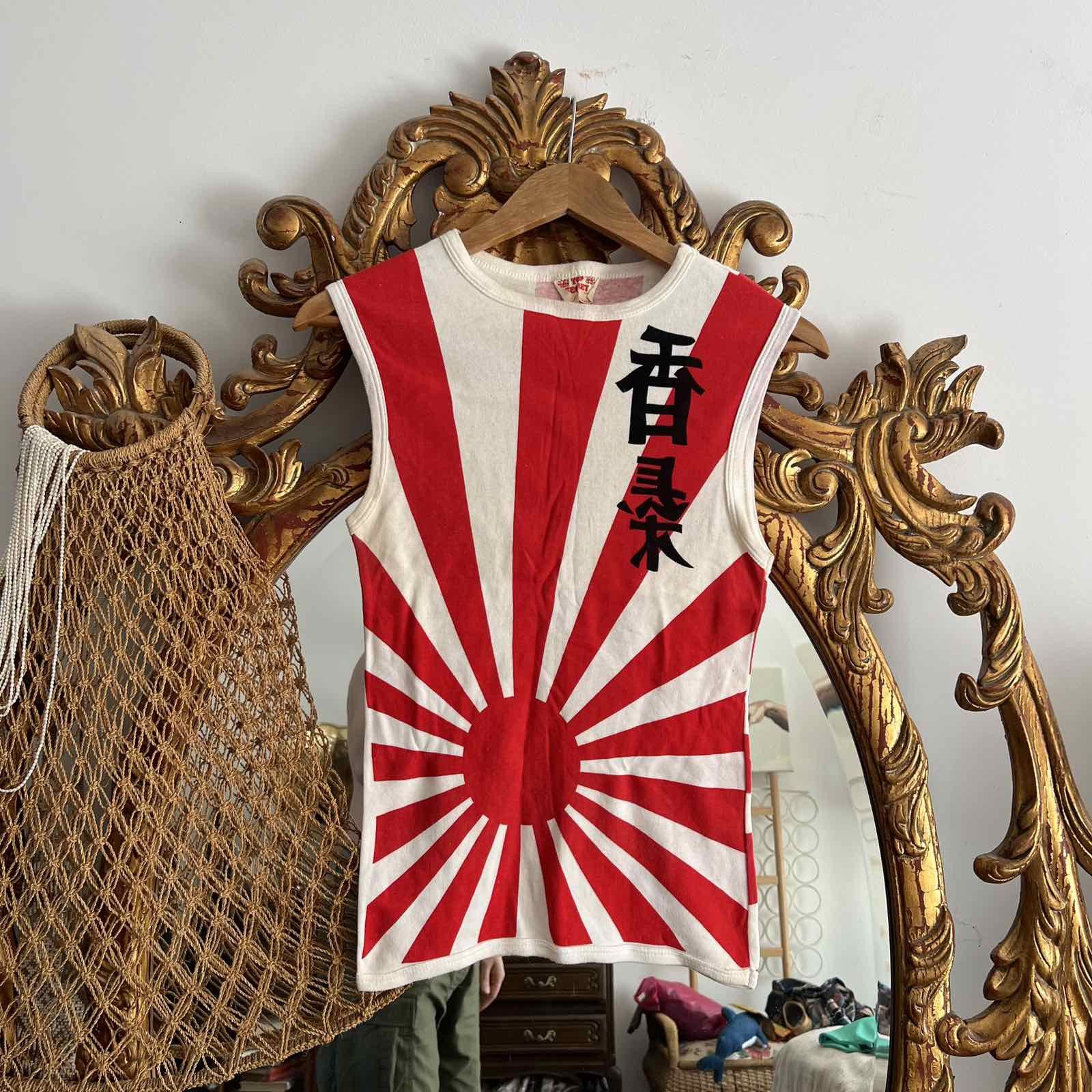 Vintage Vtg 80s Japanese Flag Rising Sun Rockers Sleeveless t shirt Size S / US 4 / IT 40 - 1 Thumbnail