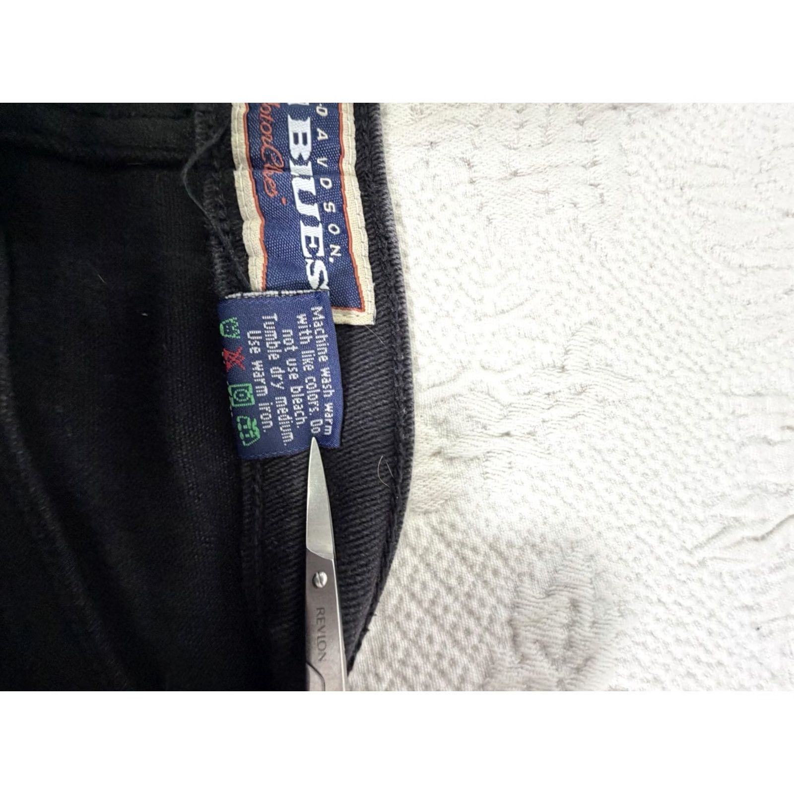 Harley Davidson Harley-Davidson Black Denim Mini Skirt Women's Size 6 Biker Grunge Size 28" / US 6 / IT 42 - 6 Thumbnail