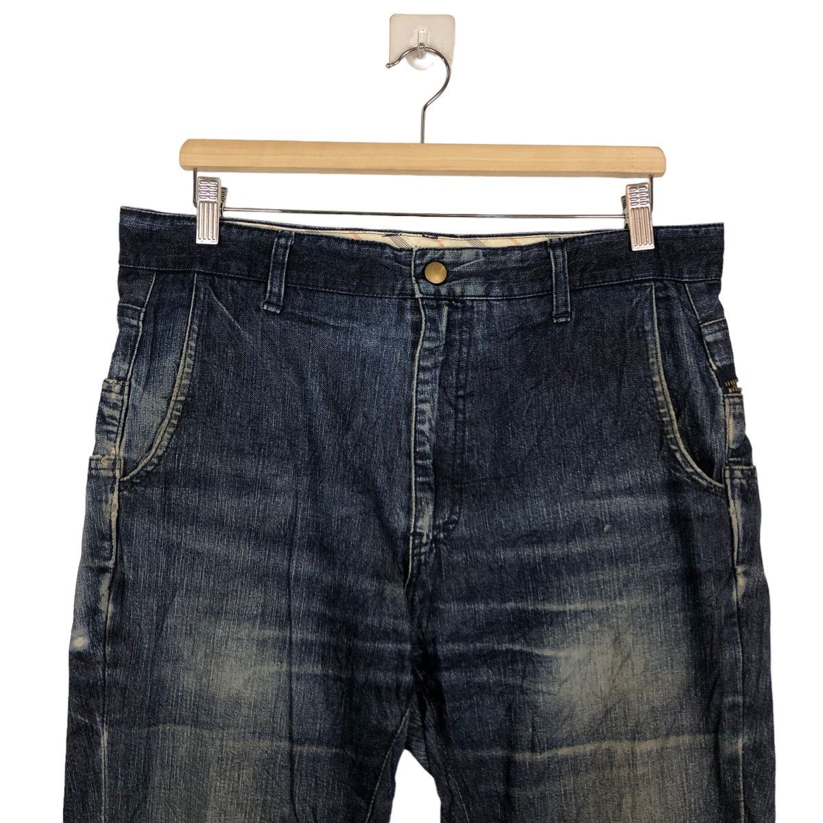 🔥90’s VINTAGE PHIL SMART UNION MADE JAPAN DISTRESSED DENIM