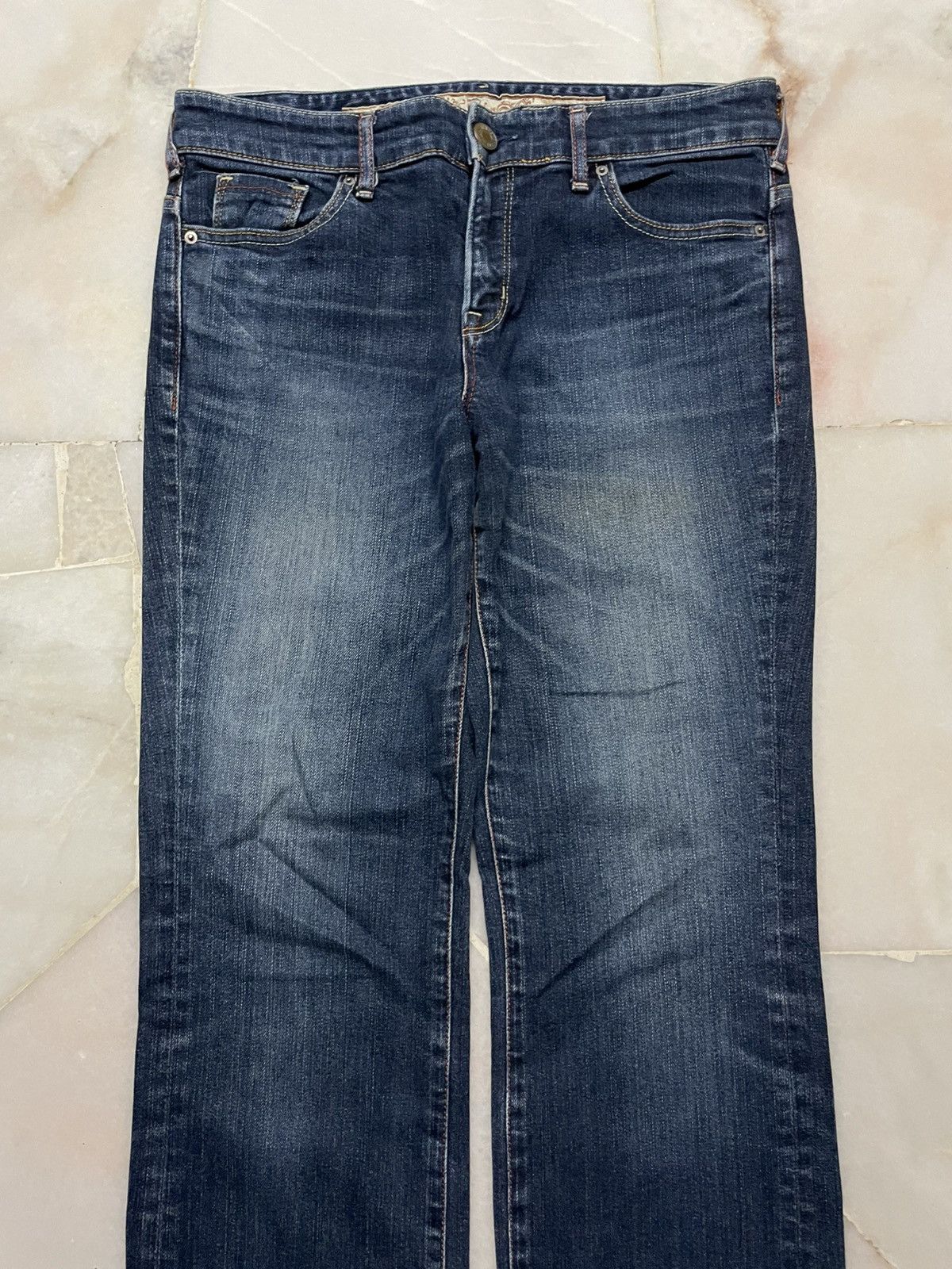 Japanese Brand 💥Flare💥Vintage Japanese Flared Jeans Mudwash Style Size 30" / US 8 / IT 44 - 2 Thumbnail