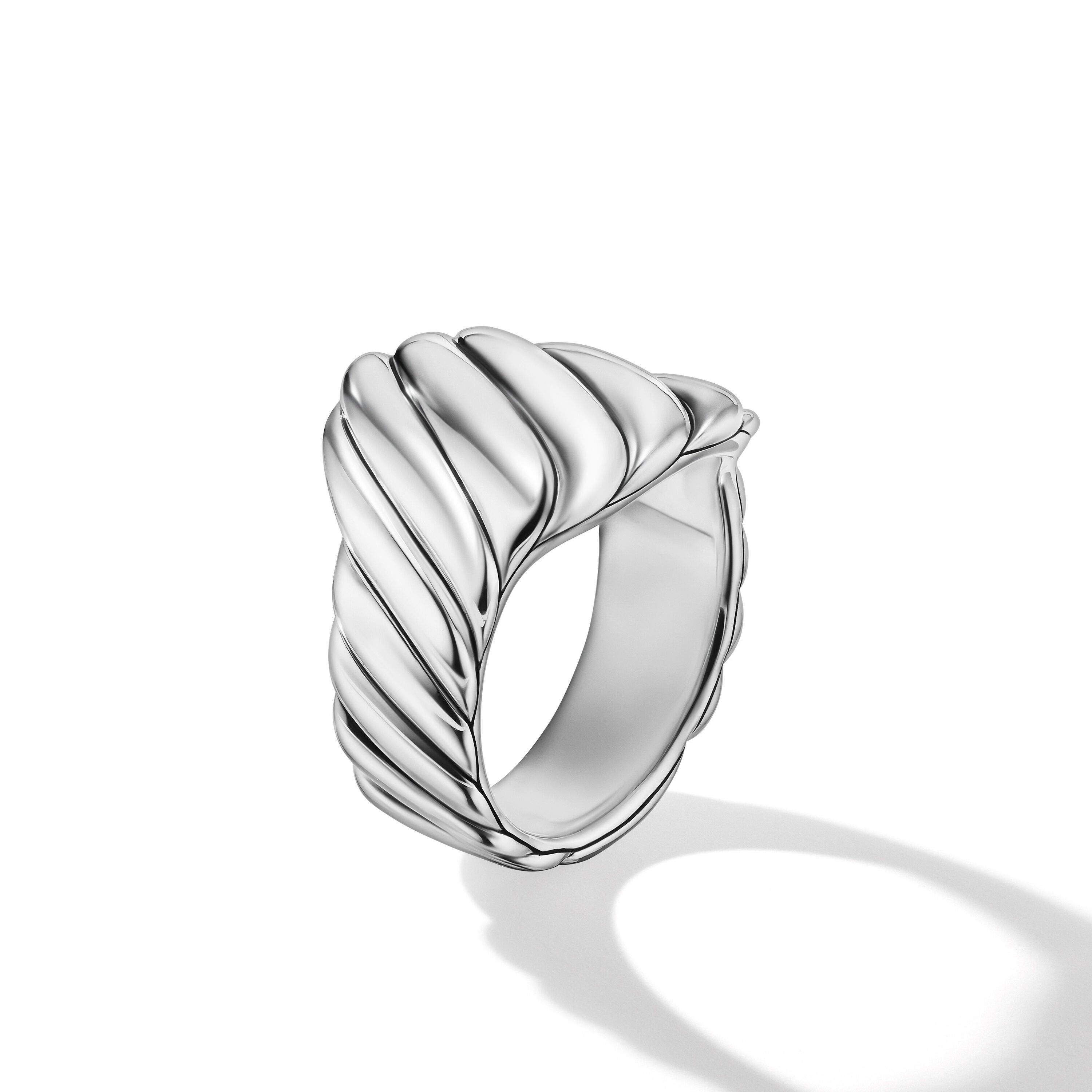 David Yurman o1w1db10526 R17537 Size:8/Sculpted Ring in Silver Size ONE SIZE - 3 Thumbnail