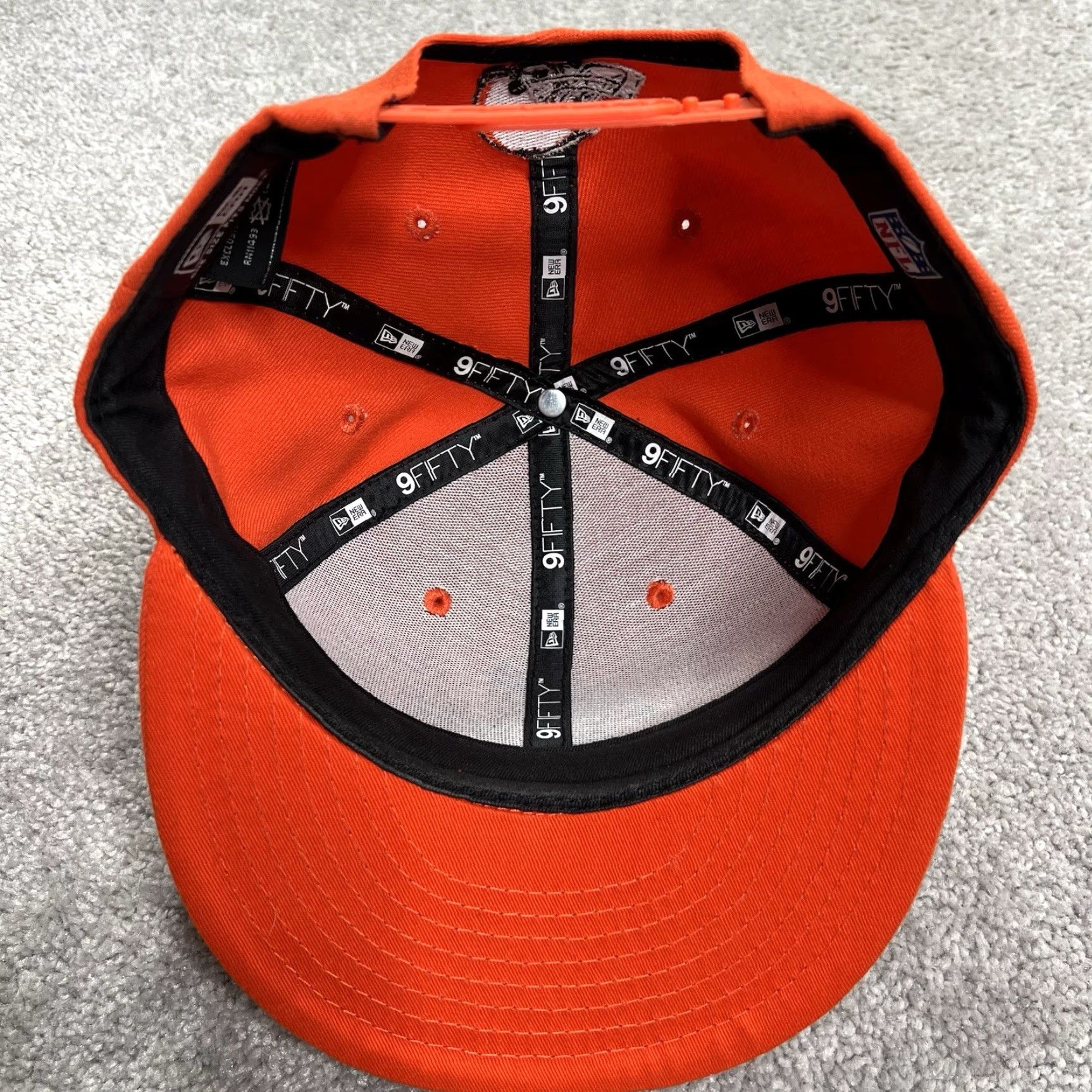 New Era Cleveland Browns Hat Mens Orange Adjustable SnapBack New Era NFL 9fifty Football Size ONE SIZE - 7 Thumbnail