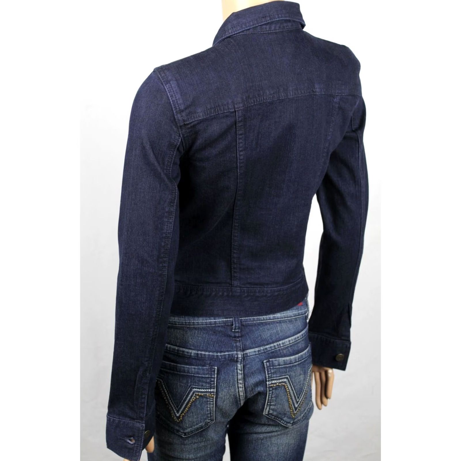 Denime Lauren Jeans Co. Denim Jacket Button Pockets NWT XS Blue Denim Jacket Womens XS NWT 39 Size 26" / US 2 / IT 38 - 2 Thumbnail