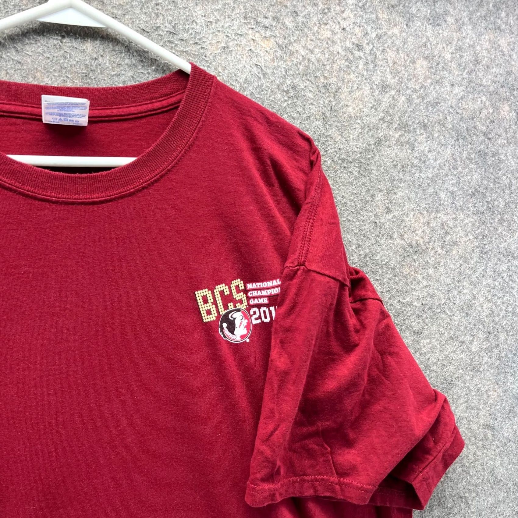 Gildan VINTAGE Florida State Seminoles Shirt Mens 2XL Maroon BCS National Championship 2014 FSU Size US XXL / EU 58 / 5 - 7 Thumbnail