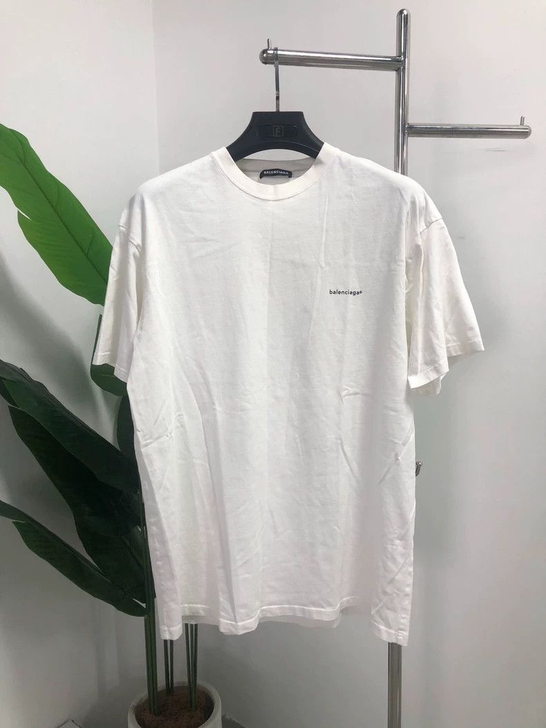 Balenciaga Letter Logo Short Sleeve T-Shirt White Size M