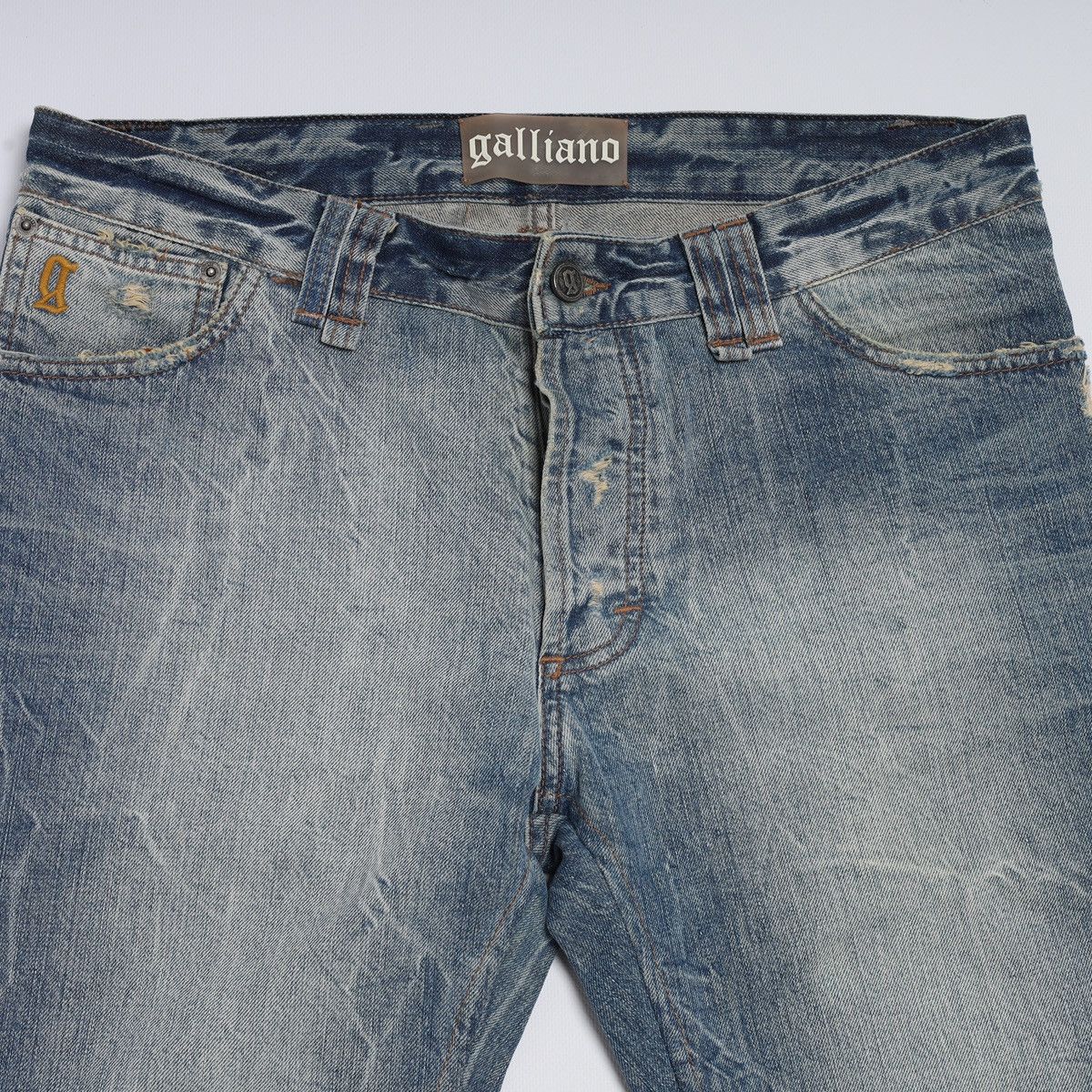 John Galliano Galliano Denim Jeans Pants Distressed Washed Mens Trousers Size US 32 / EU 48 - 5 Thumbnail
