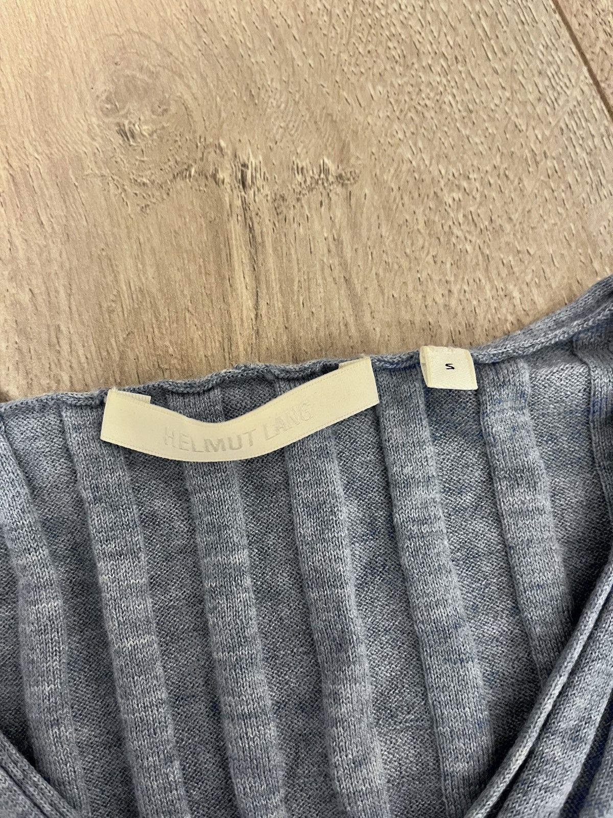 Helmut Lang Helmut Lang Elbot Slash cut out ribbed blue long sleeve Size S / US 4 / IT 40 - 3 Thumbnail