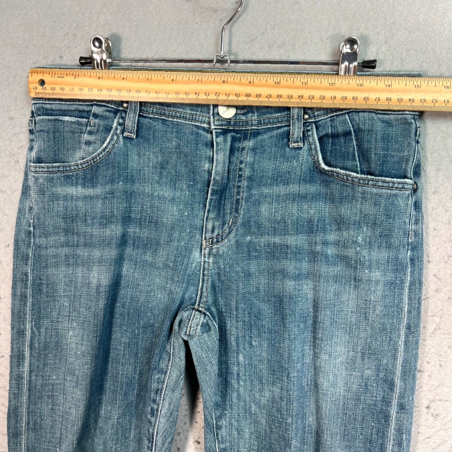 GOLDSIGN GOLDSIGN Jeans Womens 29 Blue Denim Skinny 5-Pocket USA Rise Mid Slim Size 29 Womens Jeans Size 29" - 6 Thumbnail