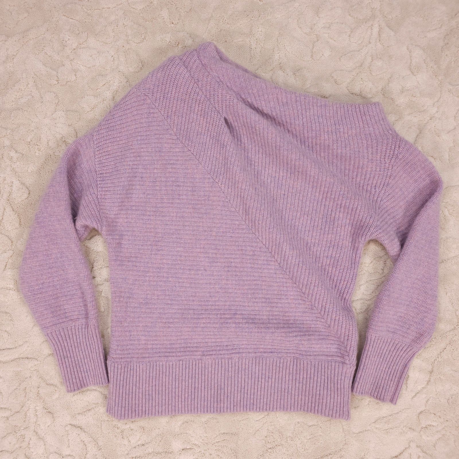 NAADAM NAADAM Off-The-Shoulder Wool Cashmere Sweater Lavender Sz M Size M / US 6-8 / IT 42-44 - 5 Thumbnail