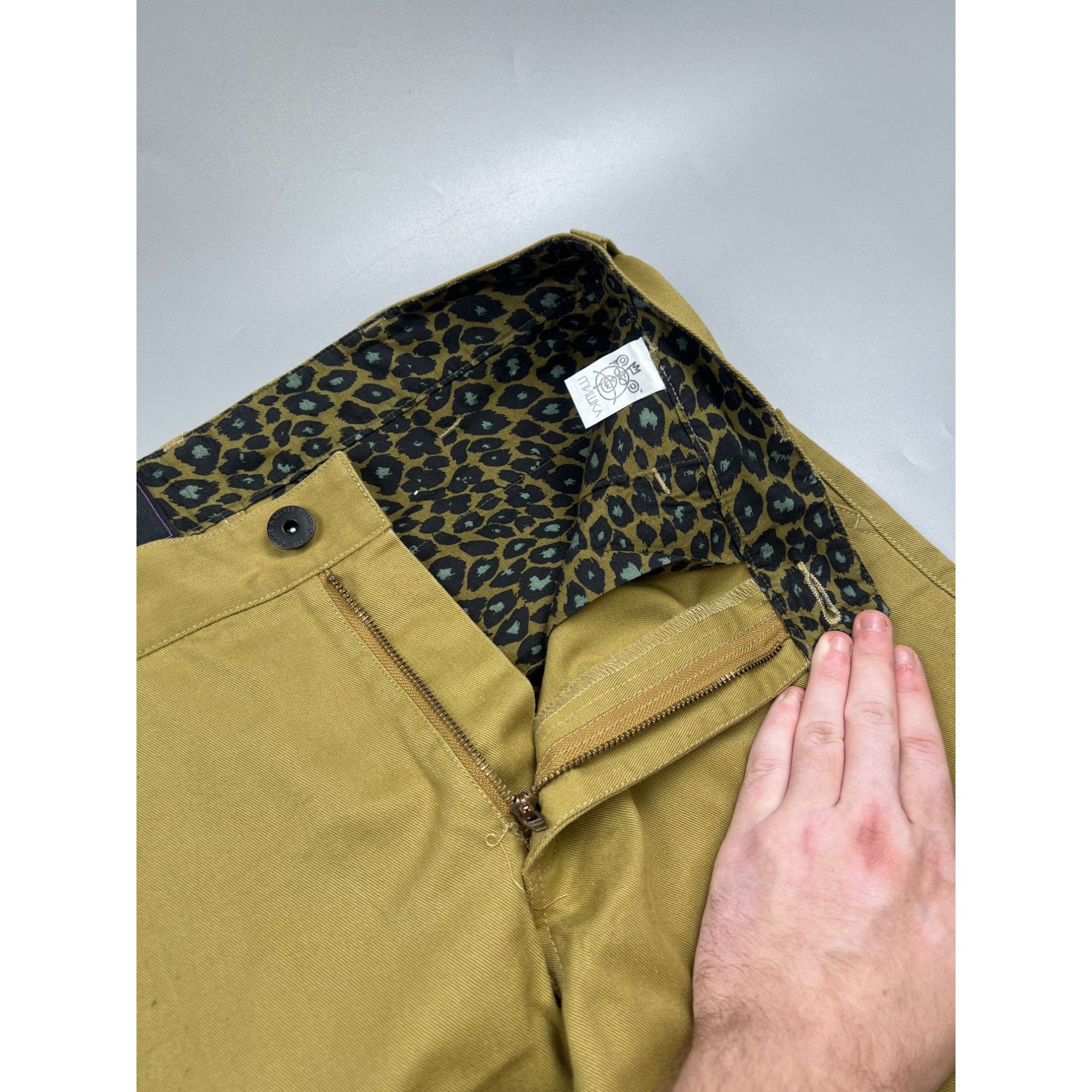Mishka Mishka Muwka Skateboarding Leopard Chino Pants (Y0975) Size US 32 / EU 48 - 6 Thumbnail
