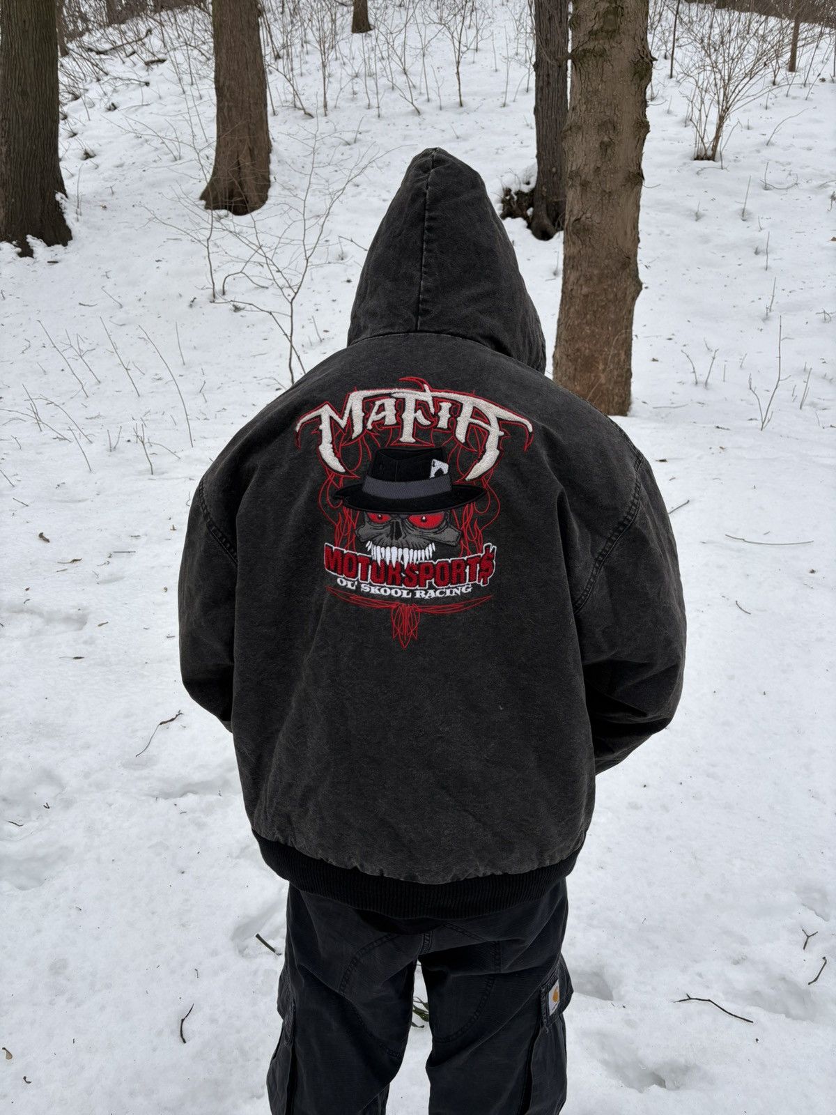 Vintage Mafia Old School Racing Detroit Jacket Size US L / EU 52-54 / 3 - 3 Thumbnail