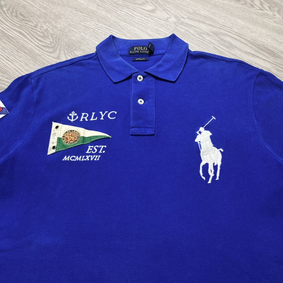 Polo Ralph Lauren Vintage Polo Ralph Lauren RLYC Polo T-shirt Royal Blue Size US M / EU 48-50 / 2 - 4 Thumbnail